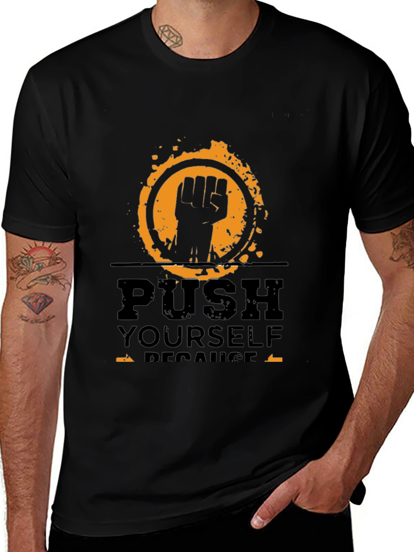 Motivational Graphic Tee - Push Yourself