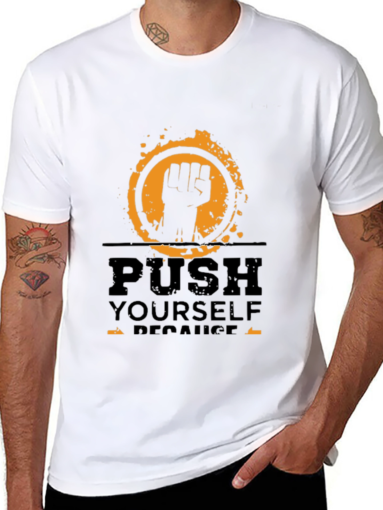 Motivational Graphic Tee - Push Yourself