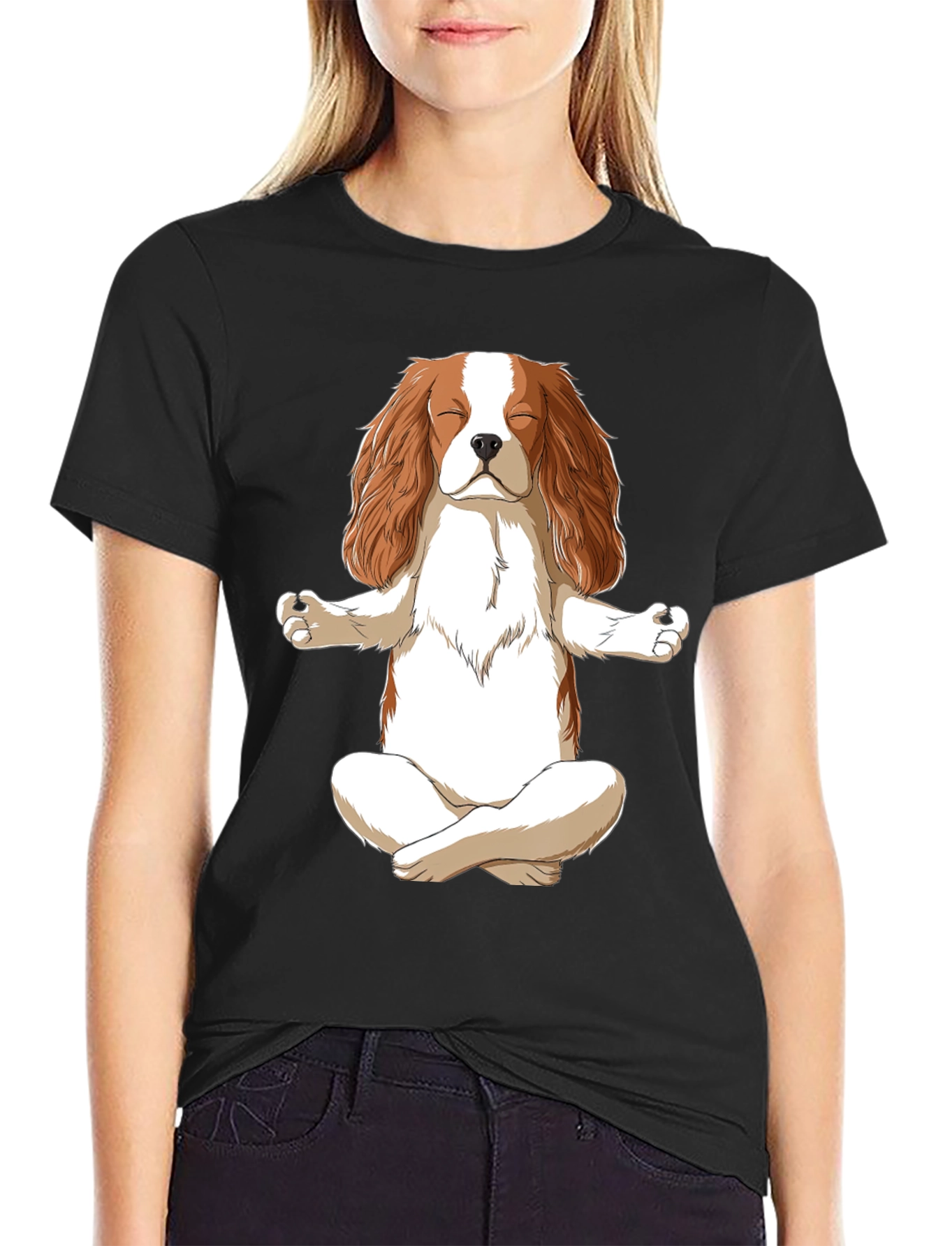 Zen Dog Meditation T-Shirt - Cute & Comfy