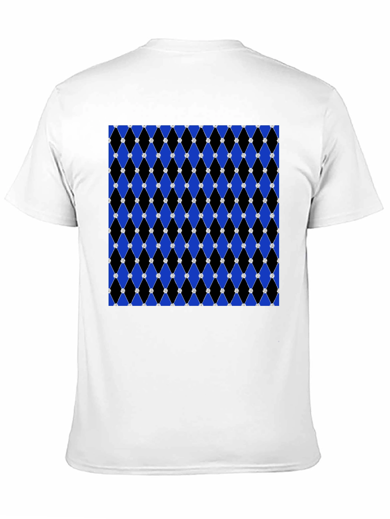 Stylish Black Tee with Diamond Pattern