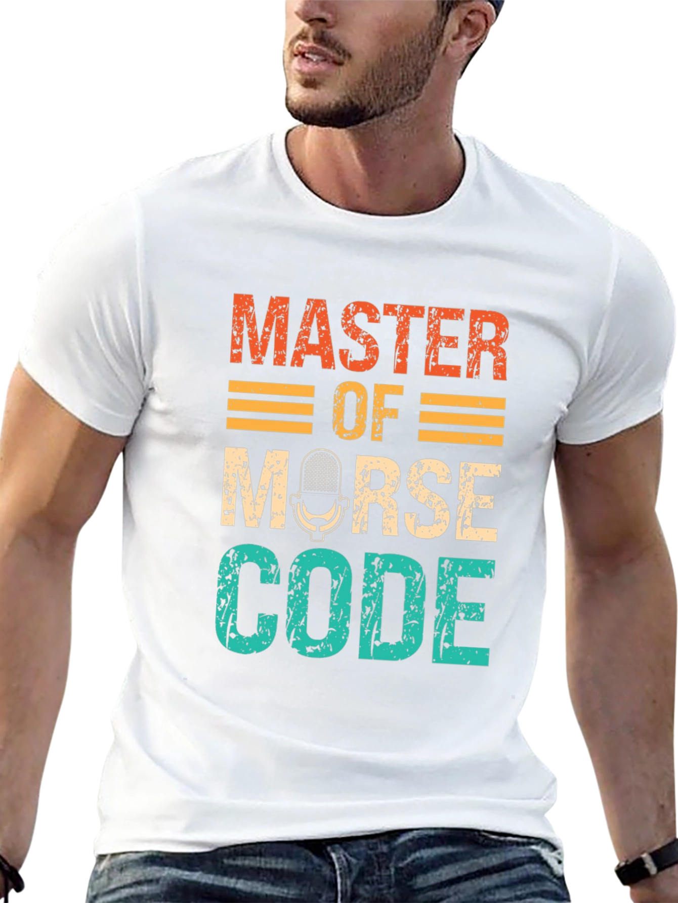 Master of Morse Code T-Shirt Retro Design