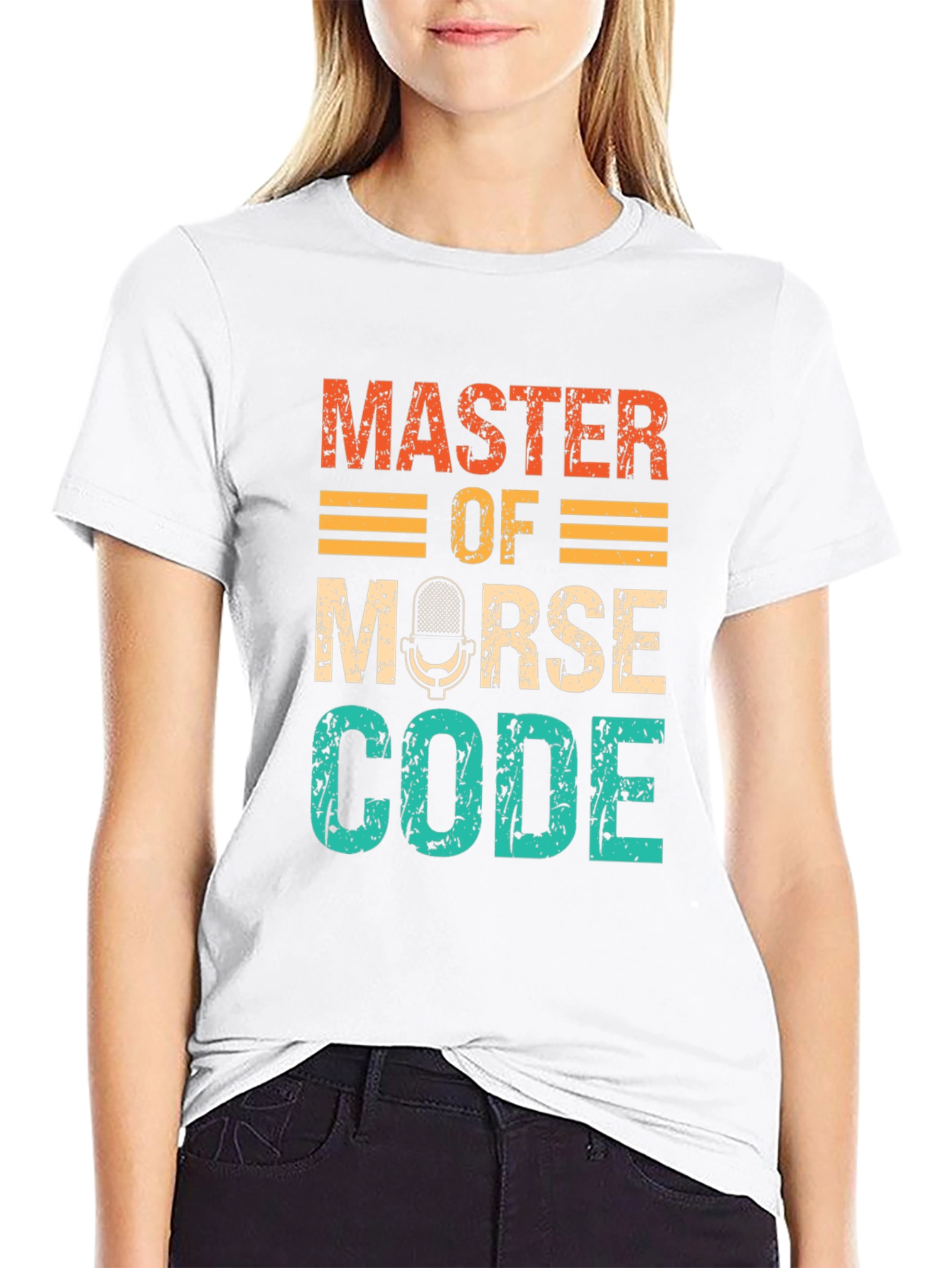 Master of Morse Code T-Shirt Retro Design