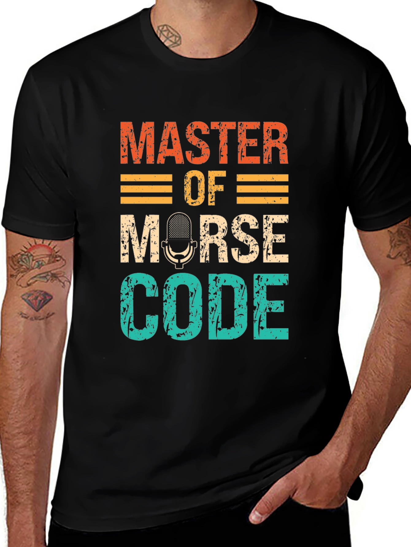 Master of Morse Code T-Shirt Retro Design