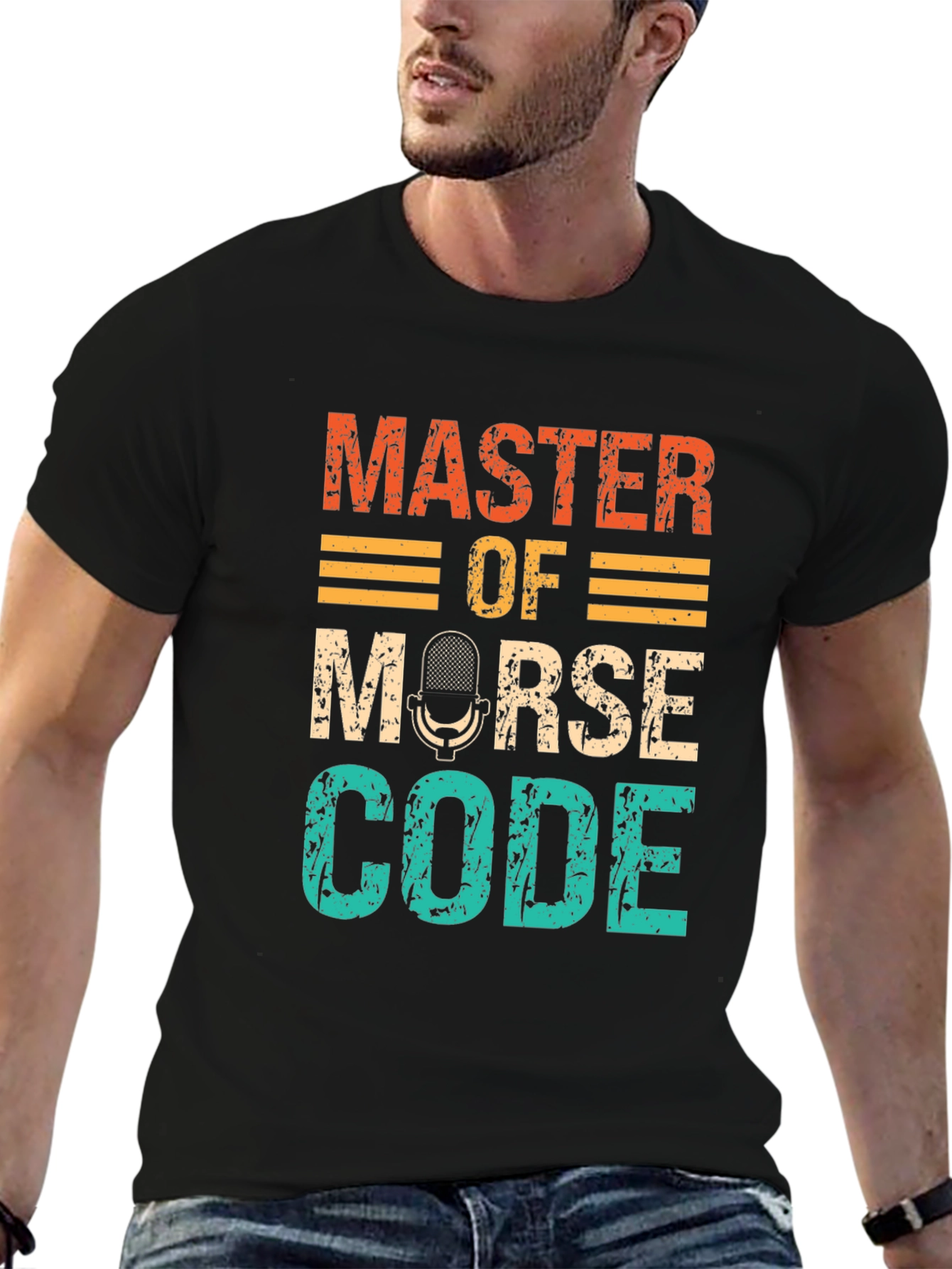 Master of Morse Code T-Shirt Retro Design
