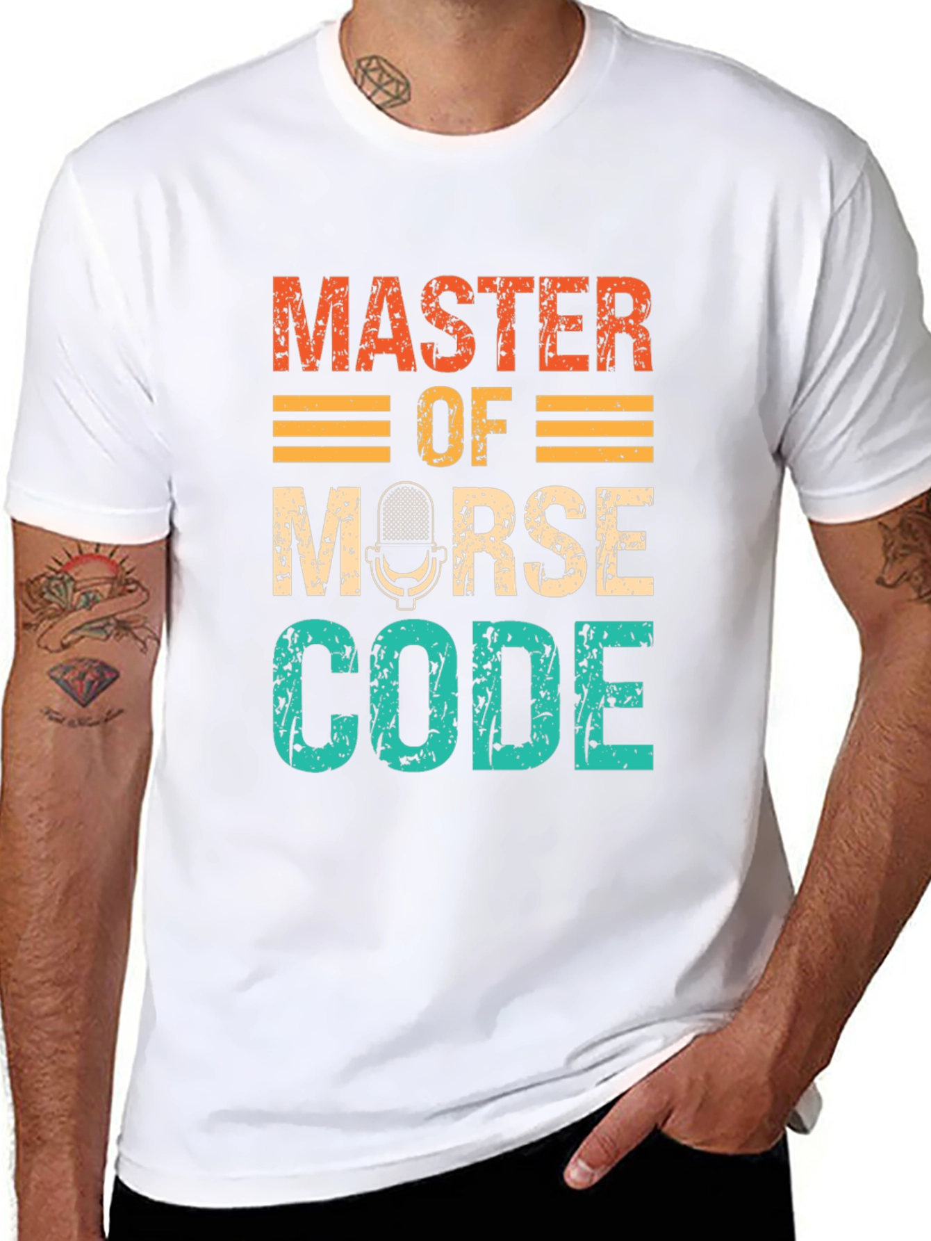 Master of Morse Code T-Shirt Retro Design