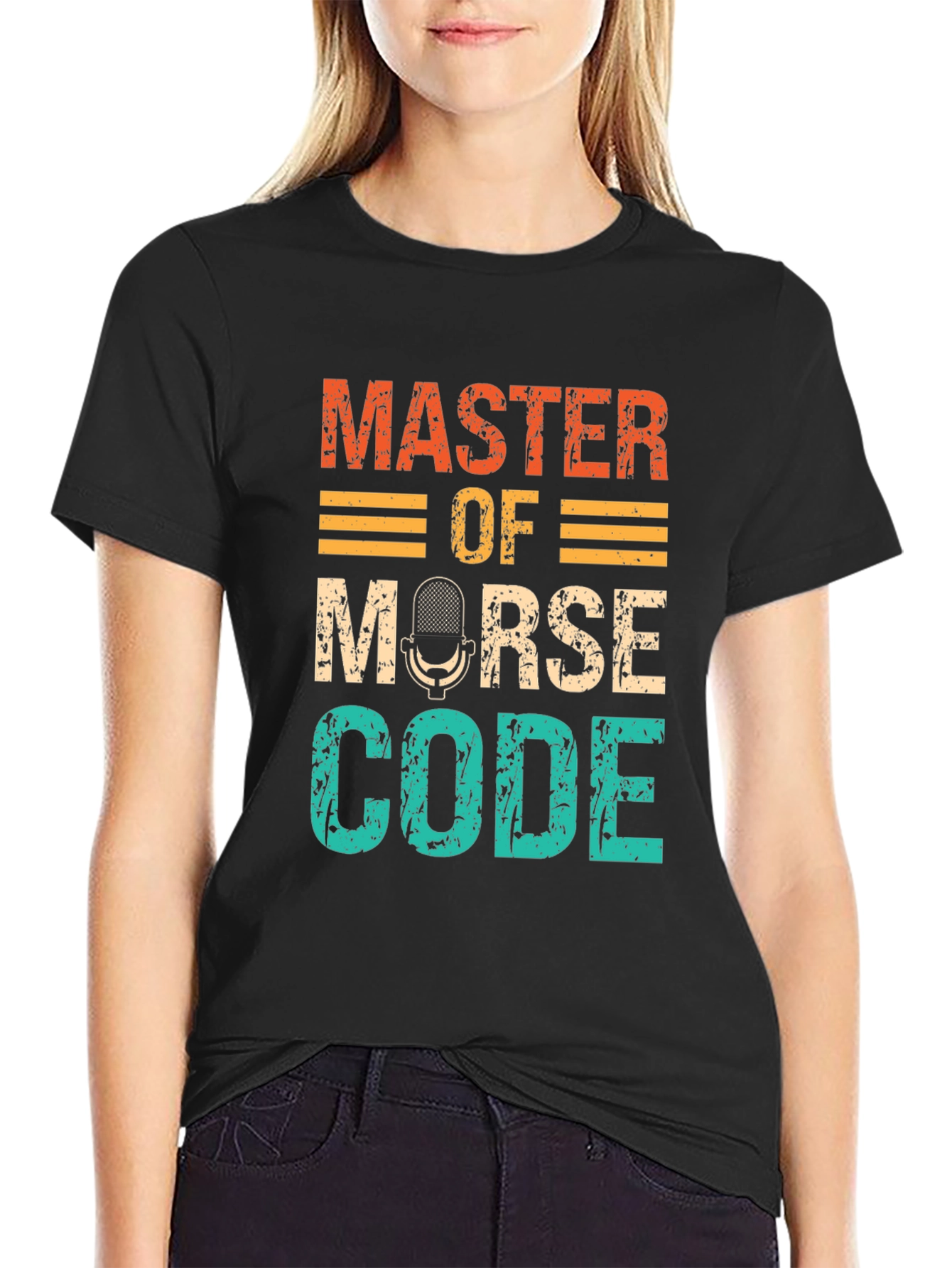 Master of Morse Code T-Shirt Retro Design