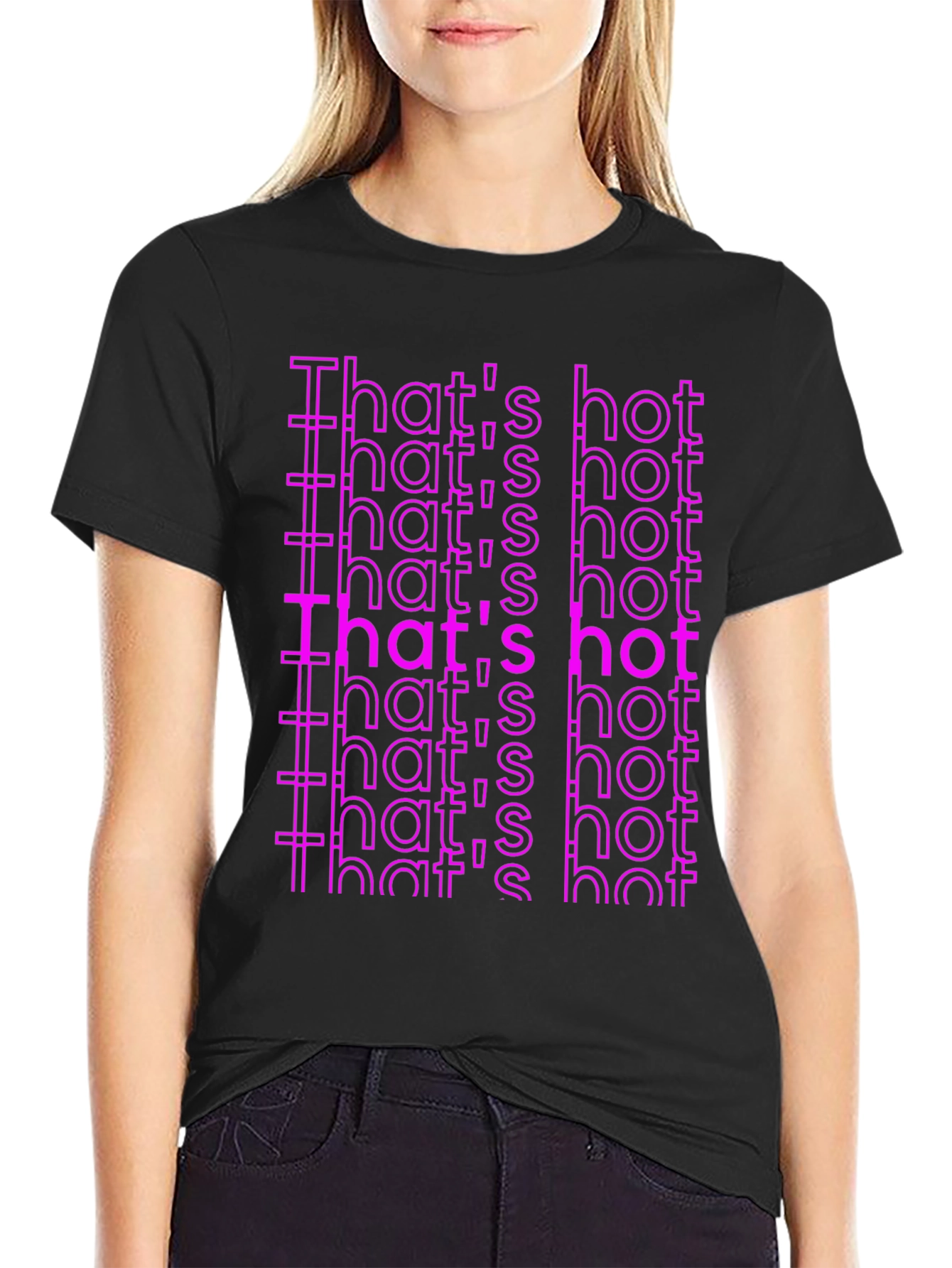 Thats Hot Printed Graphic Tee - Black