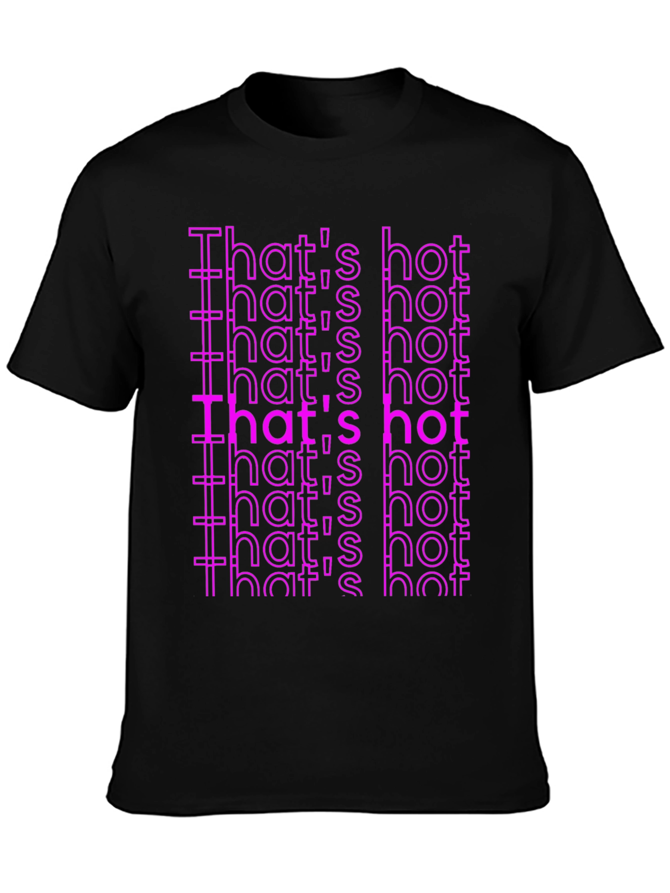 Thats Hot Printed Graphic Tee - Black