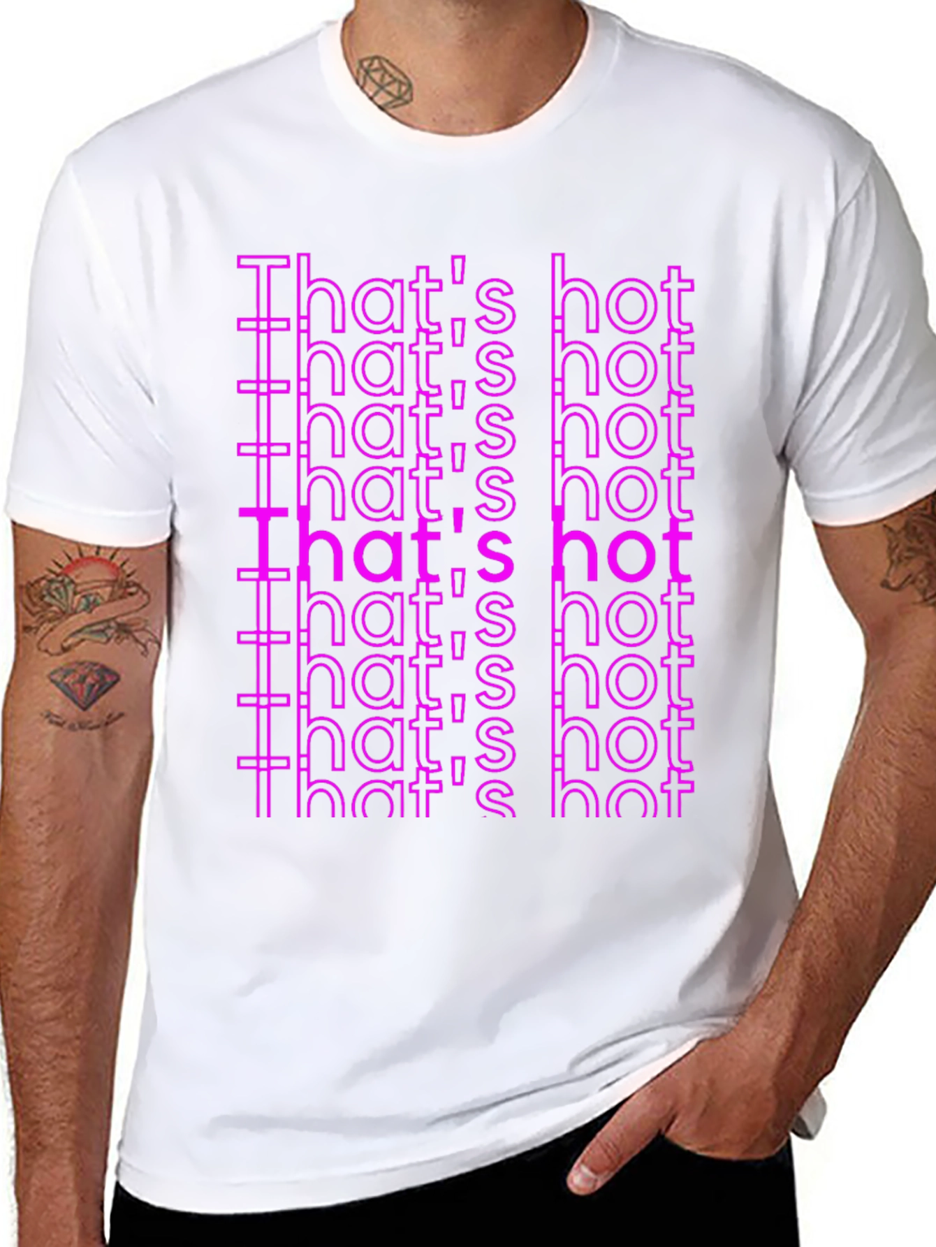 Thats Hot Printed Graphic Tee - Black