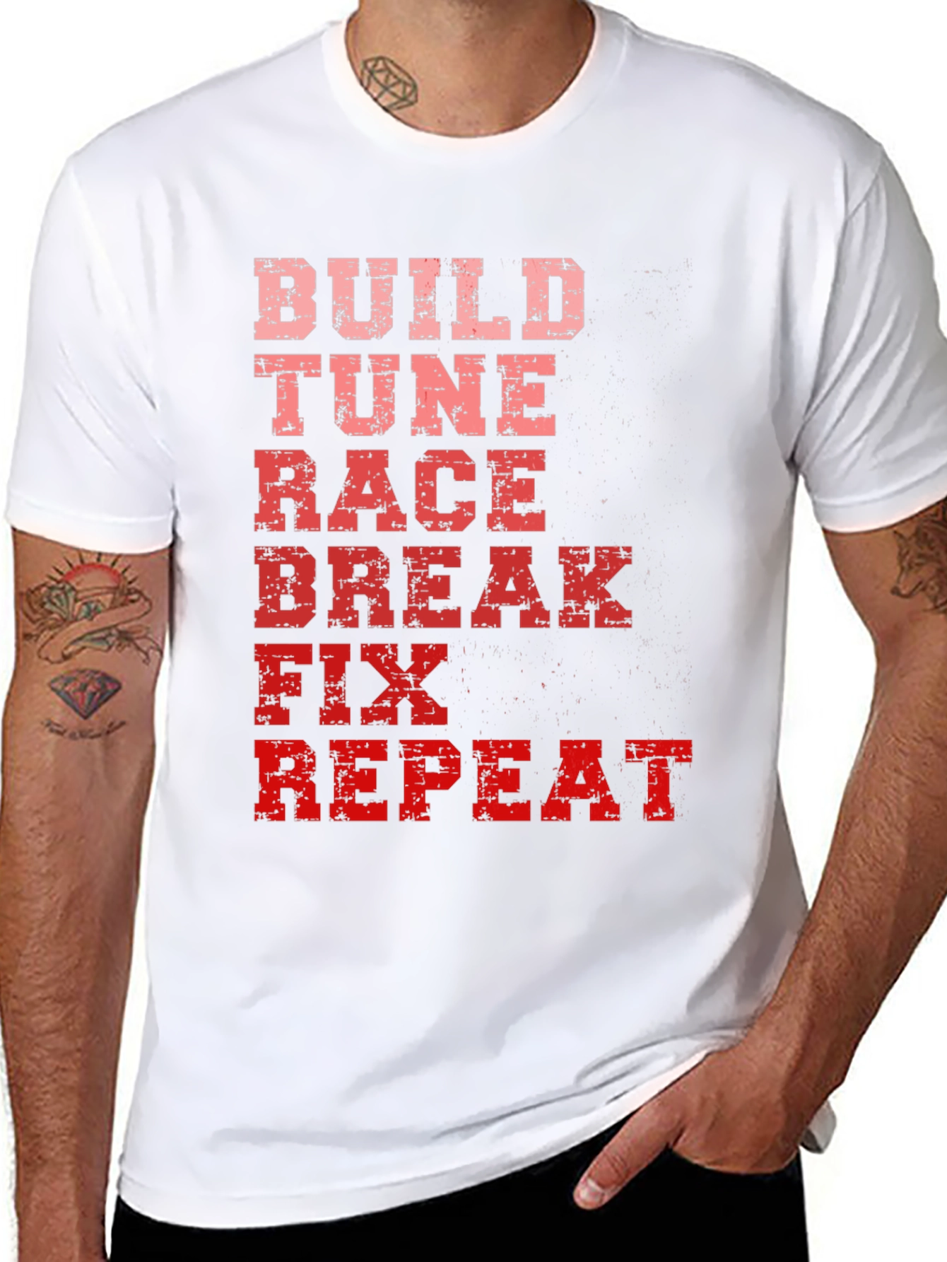 Build Tune Race Car Enthusiast T-Shirt