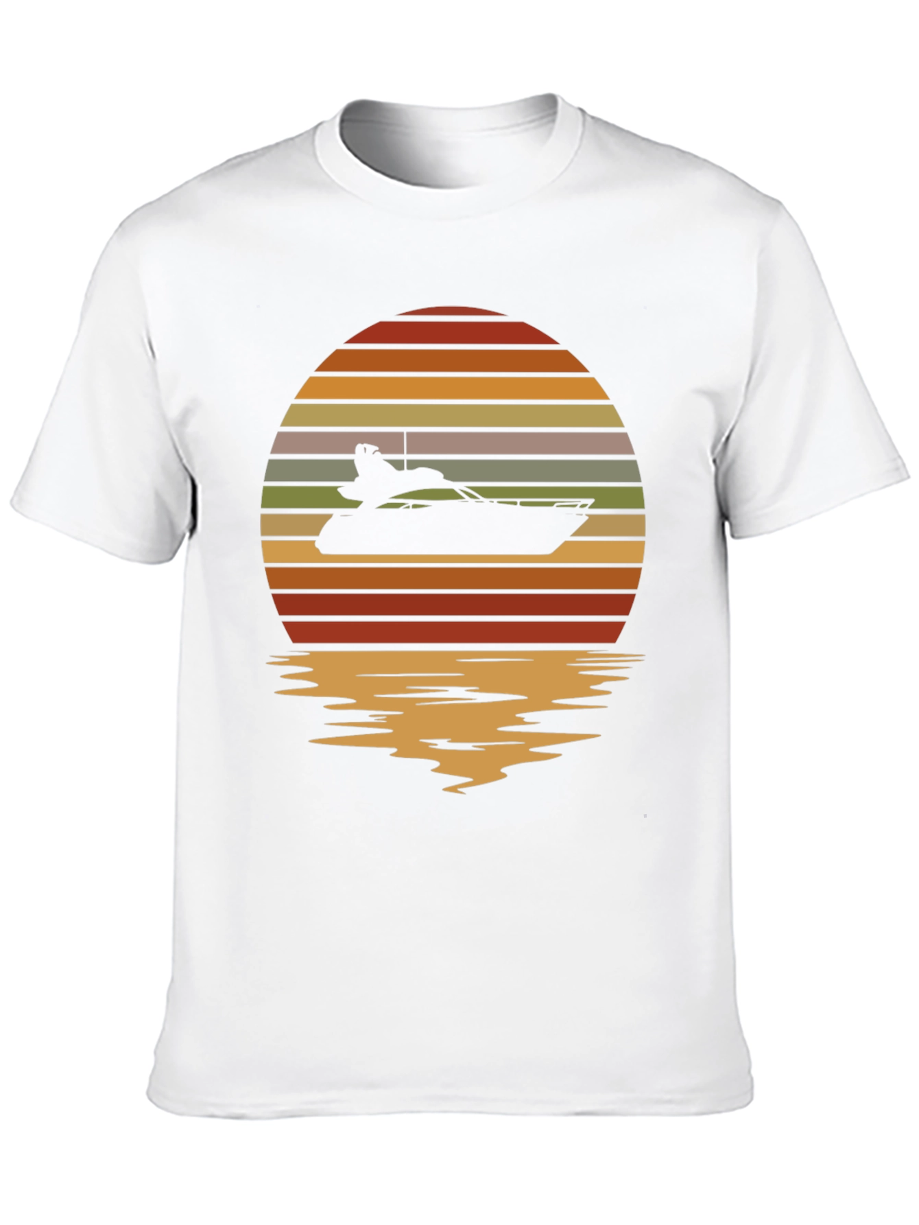 Sunset Yacht T-Shirt - Retro Boating Tee