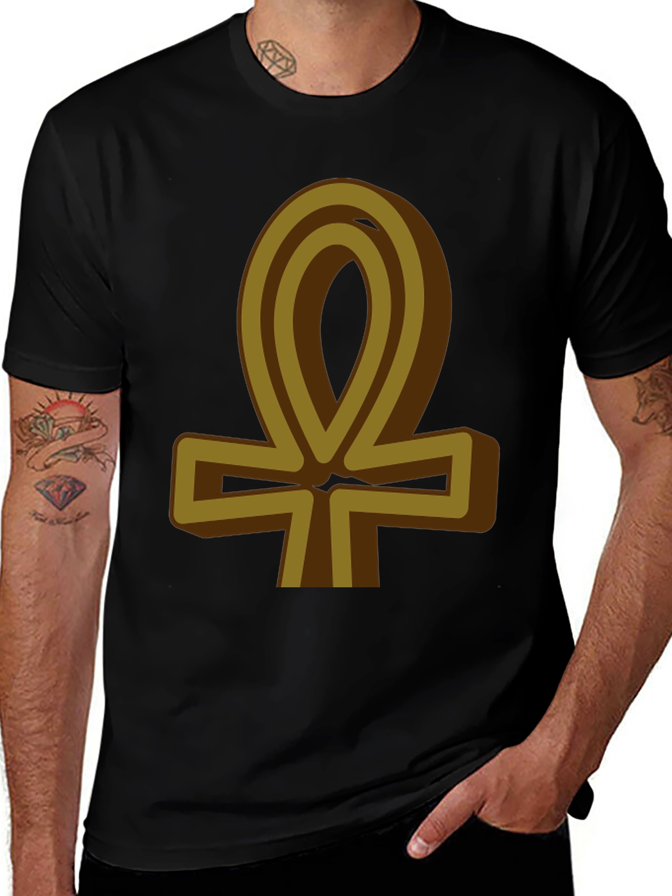 Ankh Graphic Print Tee - Egyptian Symbol
