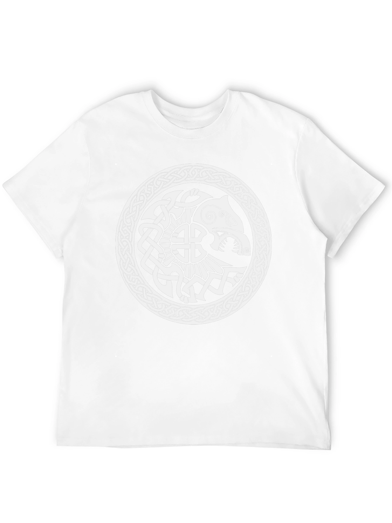 Celtic Knot Wolf Design Black T-Shirt