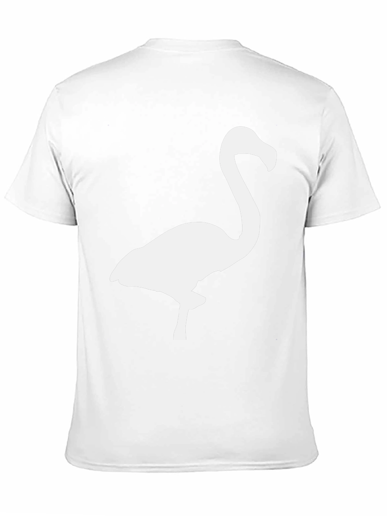 Black T-Shirt with Flamingo Graphic