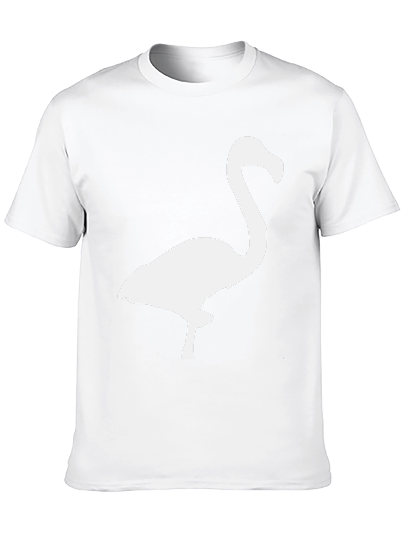 Black T-Shirt with Flamingo Graphic