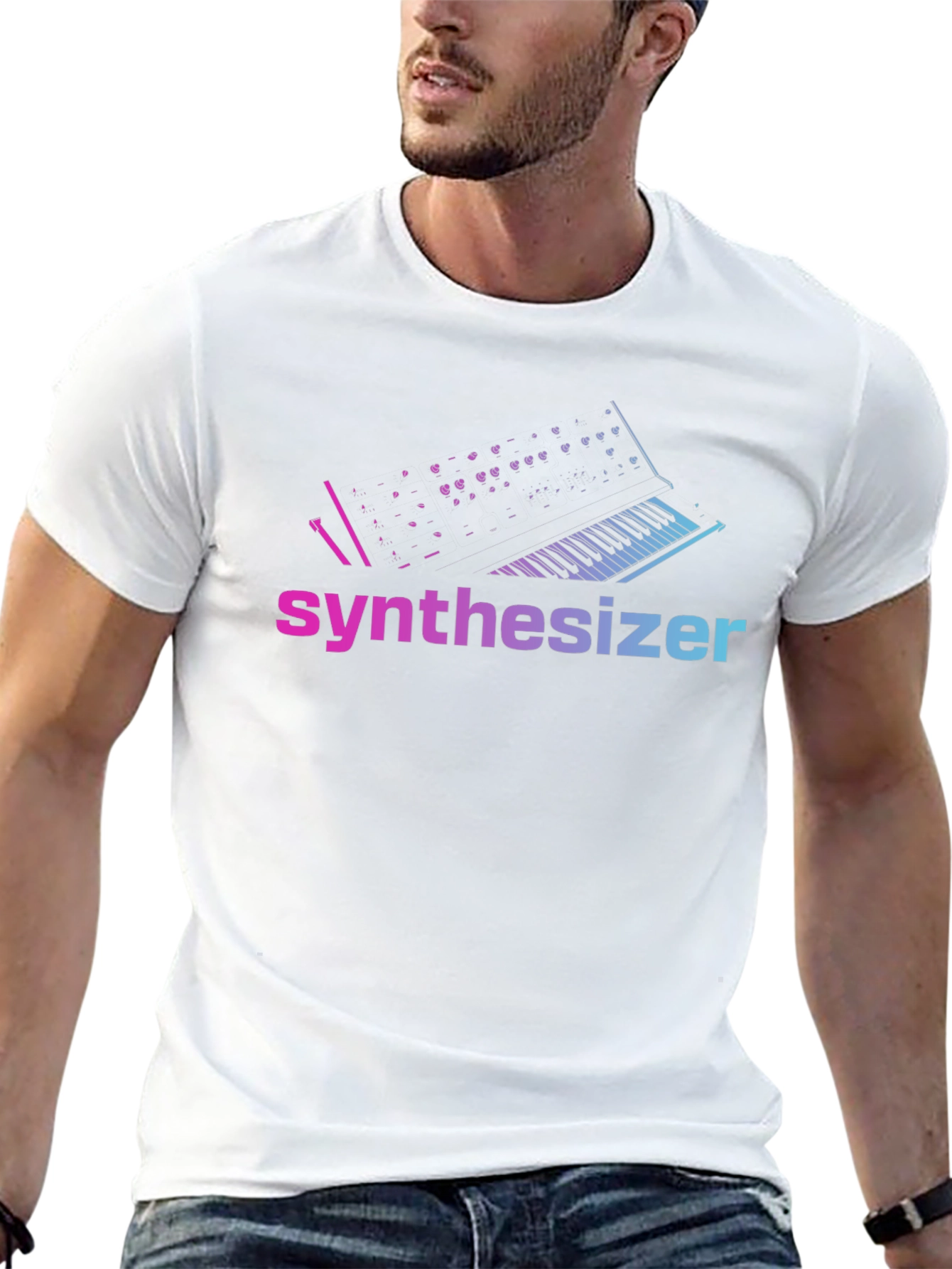 Synthesizer T-Shirt - Gradient Synth Design