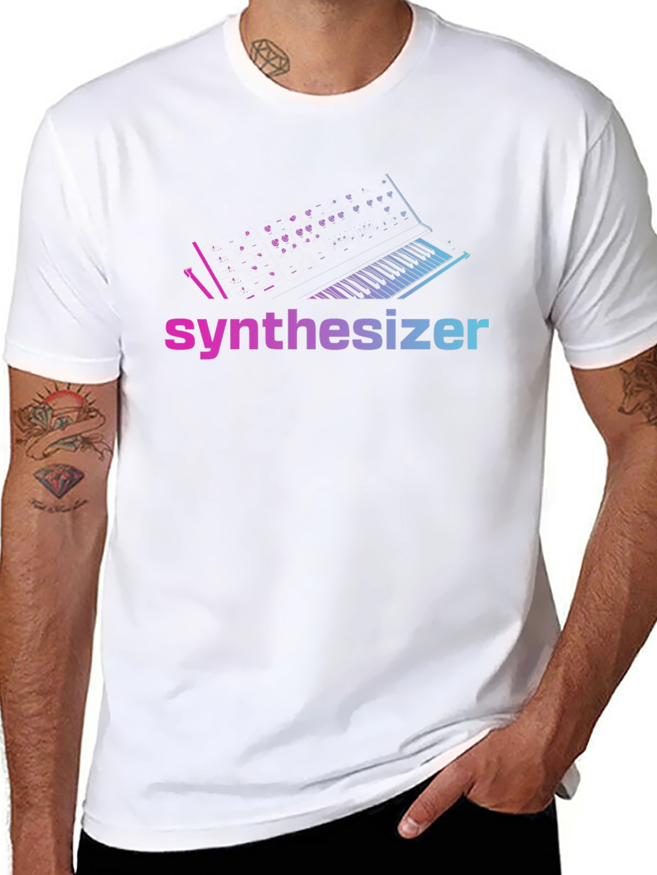 Synthesizer T-Shirt - Gradient Synth Design