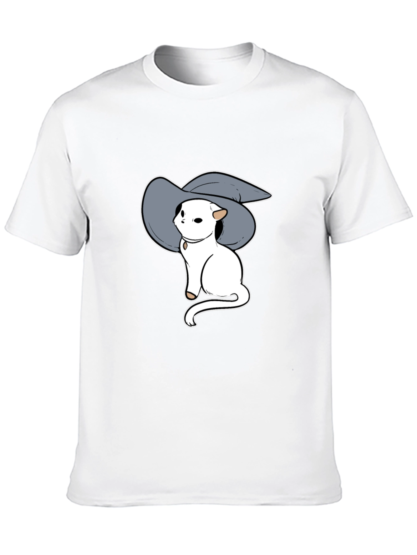 Witch Cat T-Shirt - Black Cotton Tee