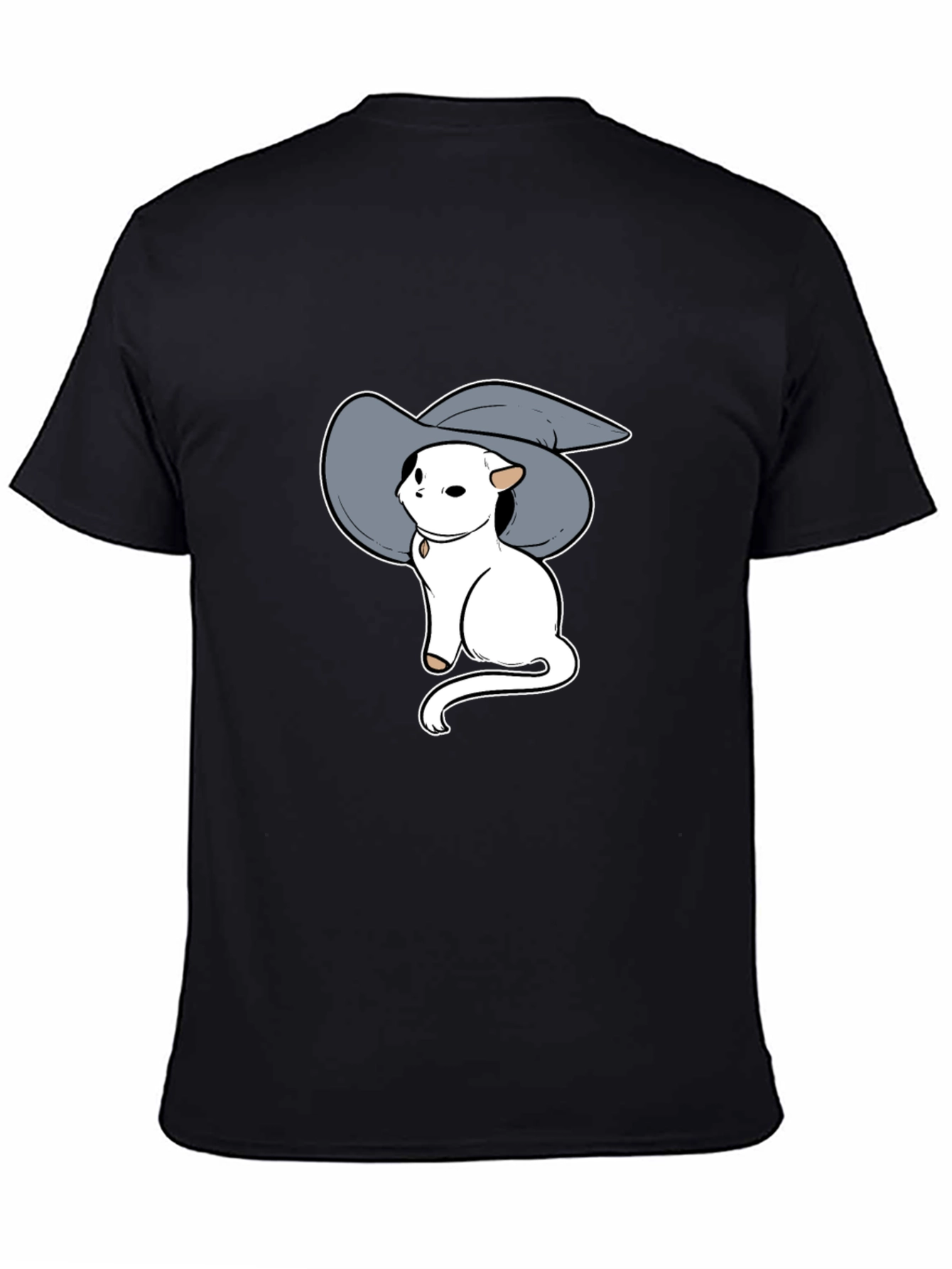 Witch Cat T-Shirt - Black Cotton Tee