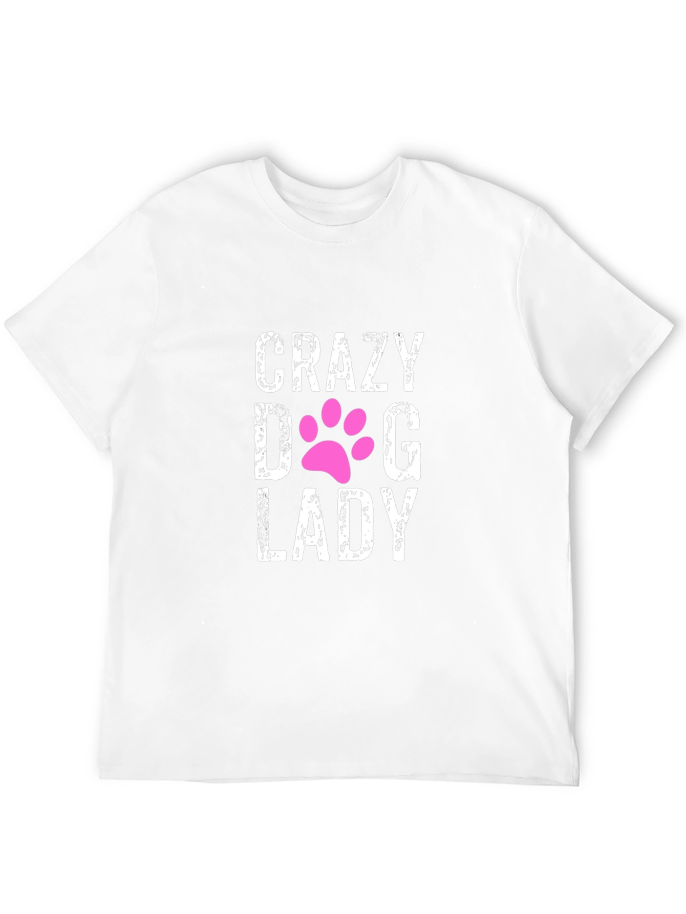 Crazy Dog Lady Black Graphic T-Shirt