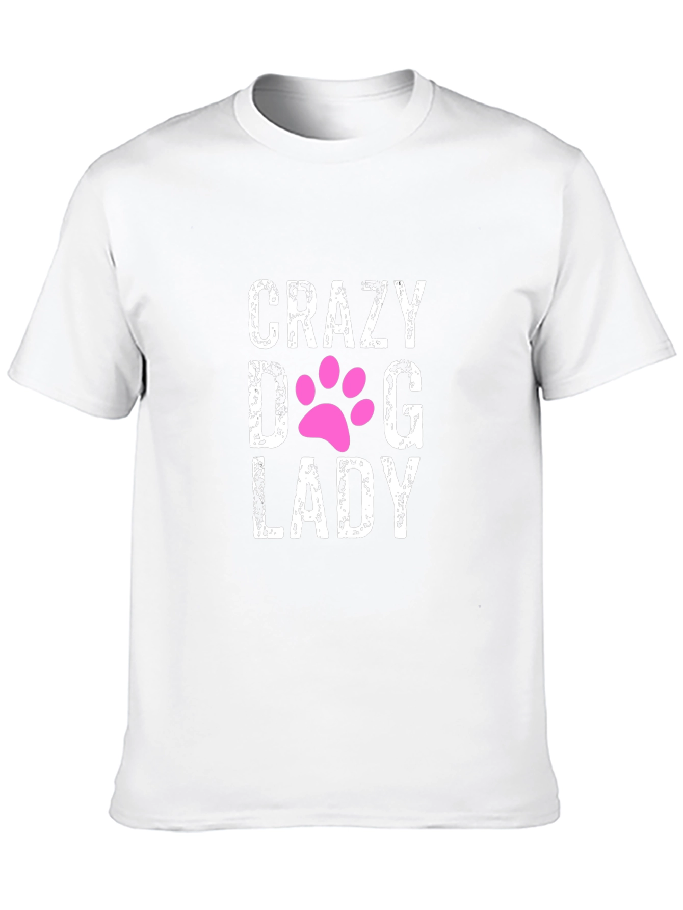 Crazy Dog Lady Black Graphic T-Shirt
