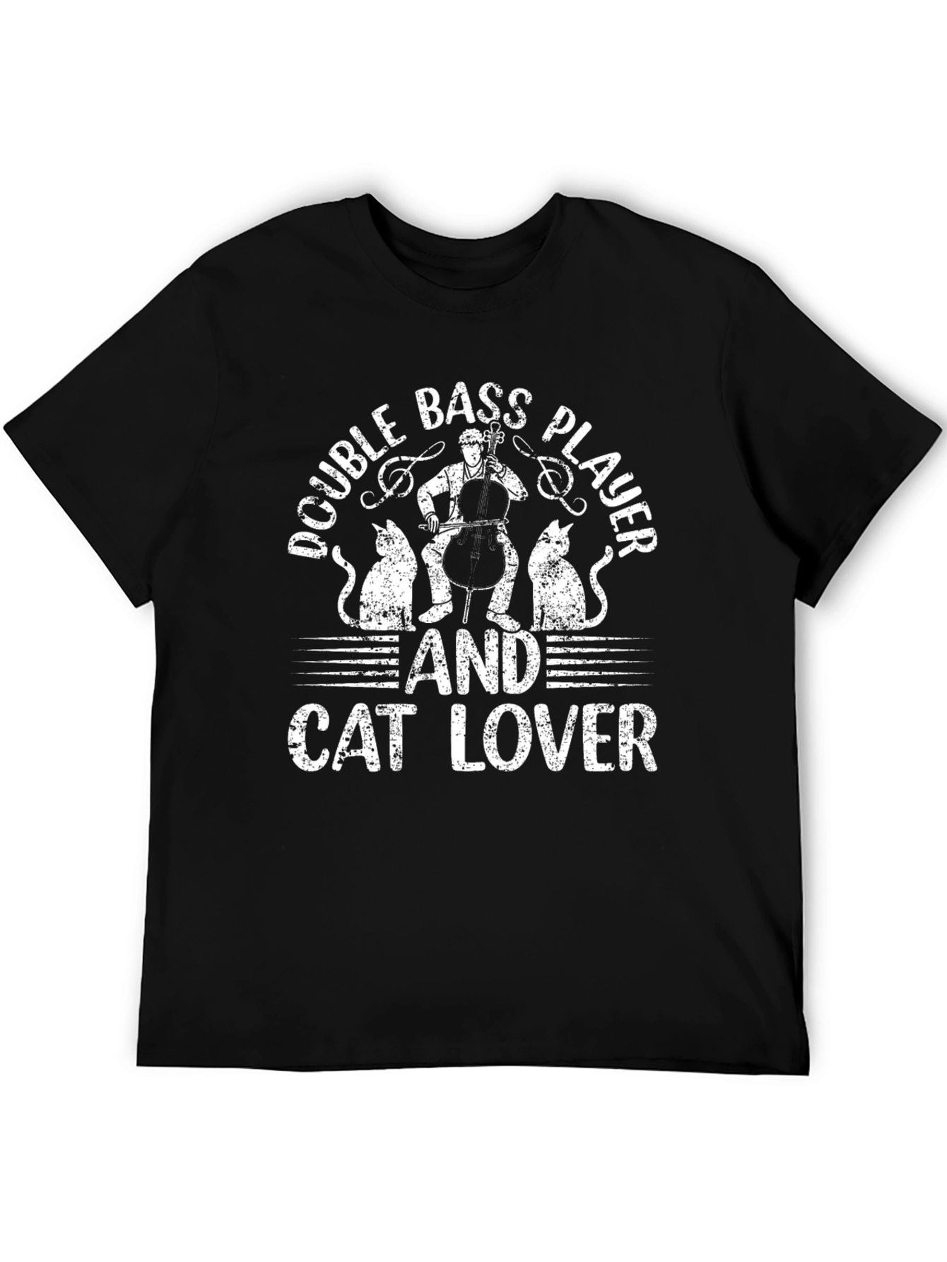 Double Bass Player and Cat Lover T-Shirt