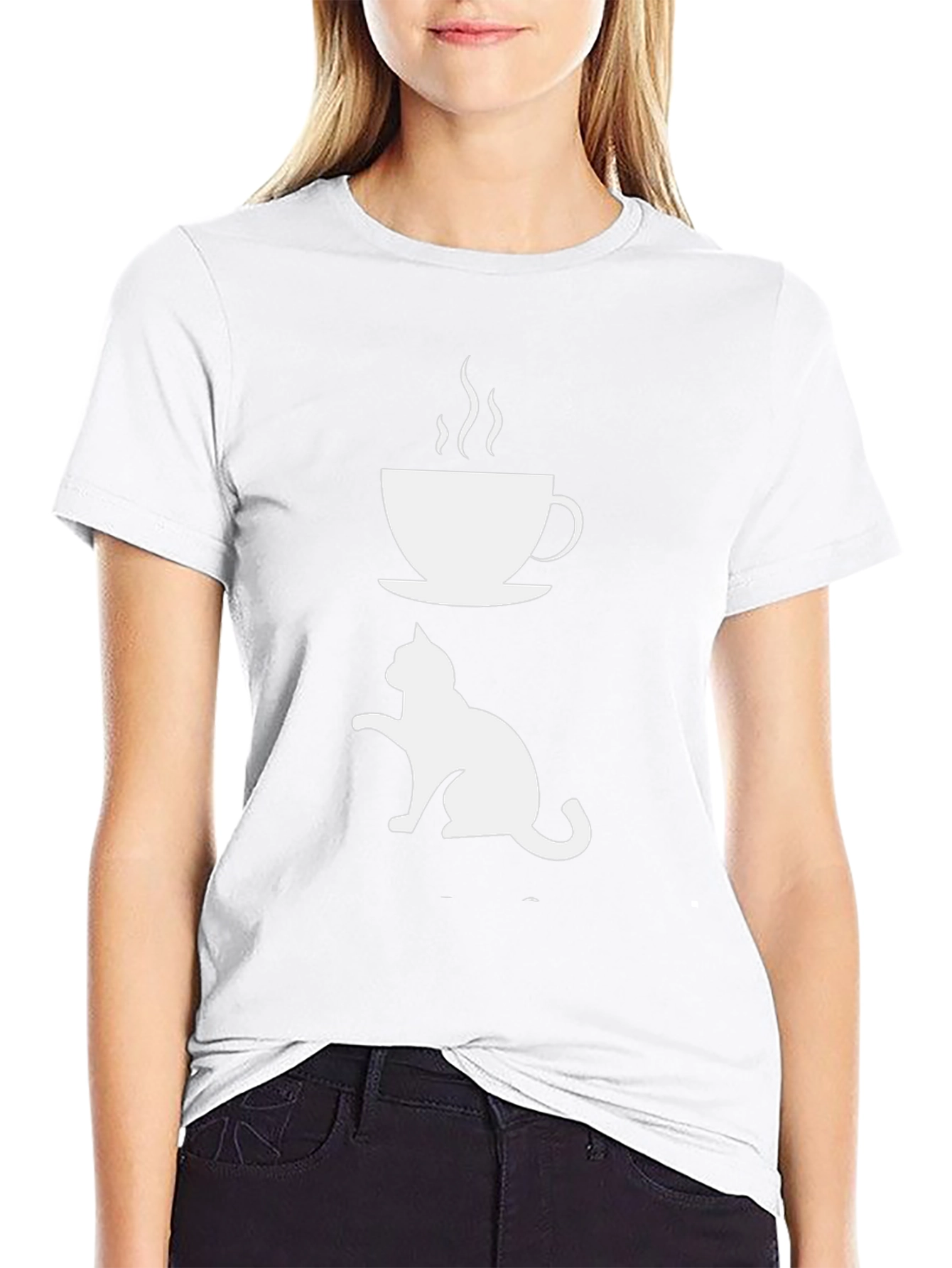 Cat & Coffee T-Shirt - Cool Graphic Tee