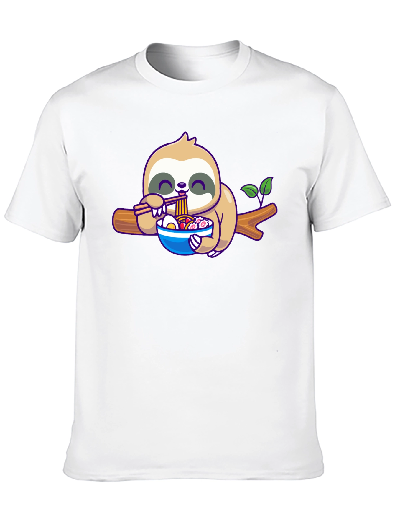 Sloth Ramen T-Shirt: Cute Cartoon Animal Tee