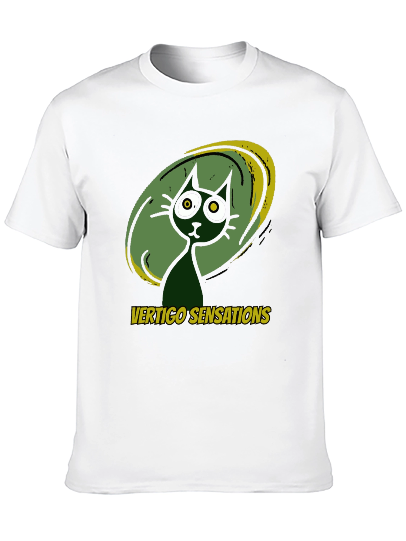 Vertigo Sensations Cat Graphic Tee - Black