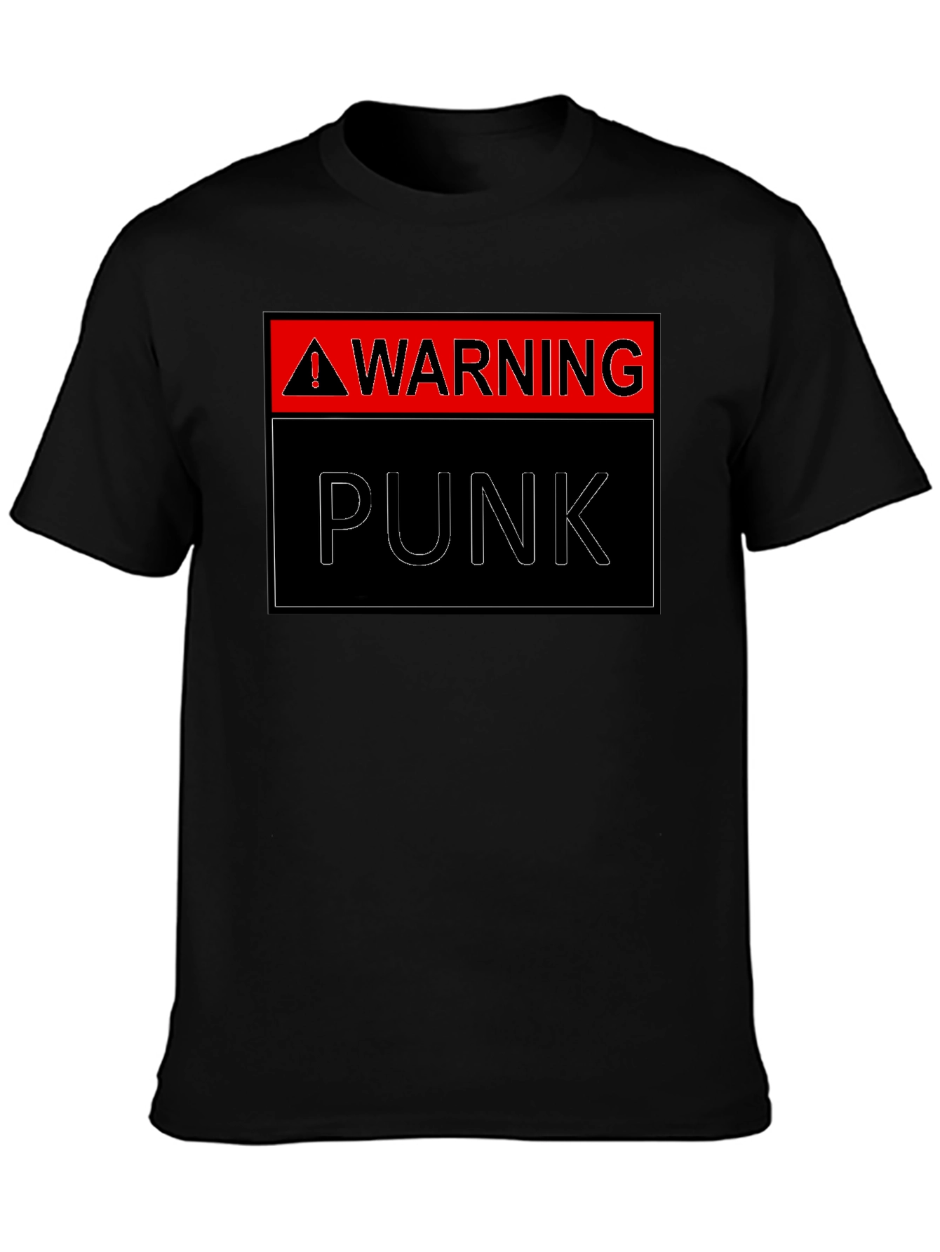 Warning Punk Graphic Tee - Edgy Fashion Statement