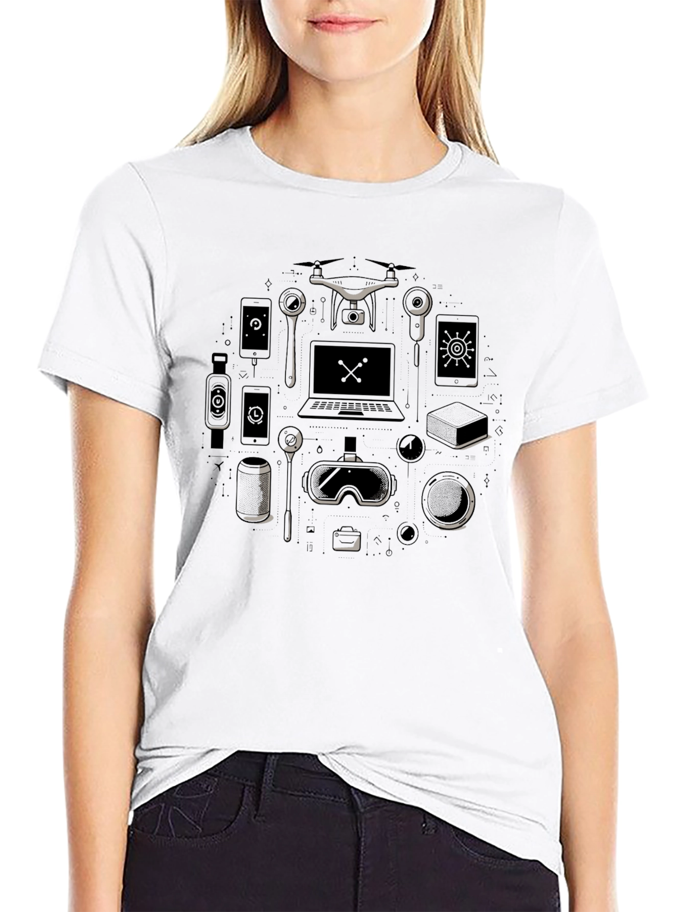 Tech Gadget T-Shirt - Modern Lifestyle Design