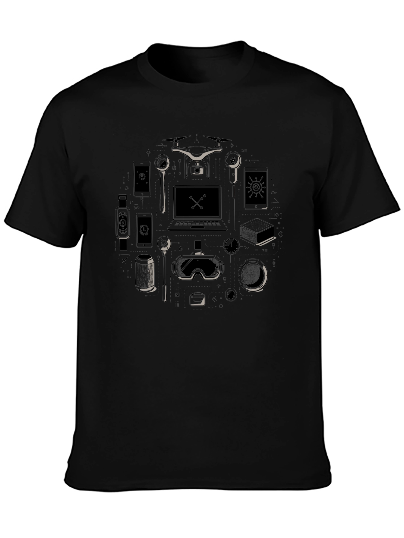 Tech Gadget T-Shirt - Modern Lifestyle Design