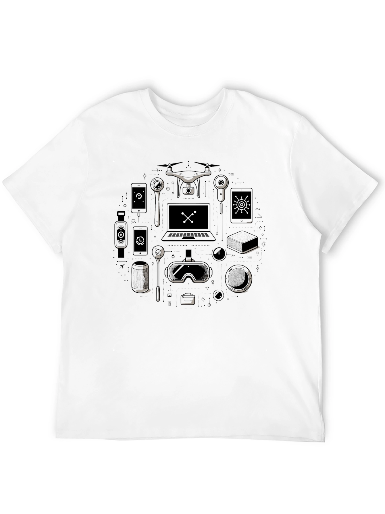 Tech Gadget T-Shirt - Modern Lifestyle Design
