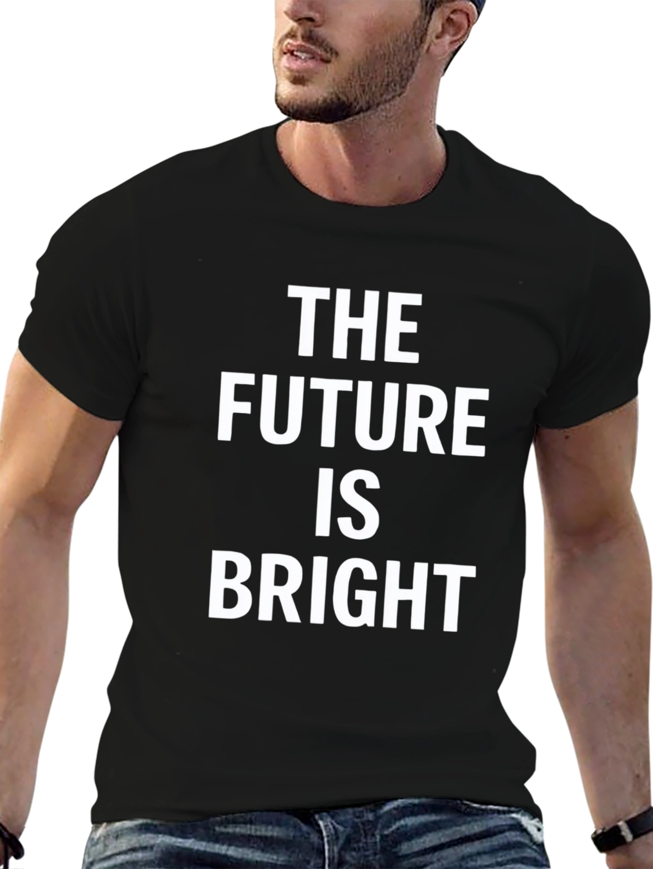 The Future Is Bright Graphic Tee - Black T-Shirt
