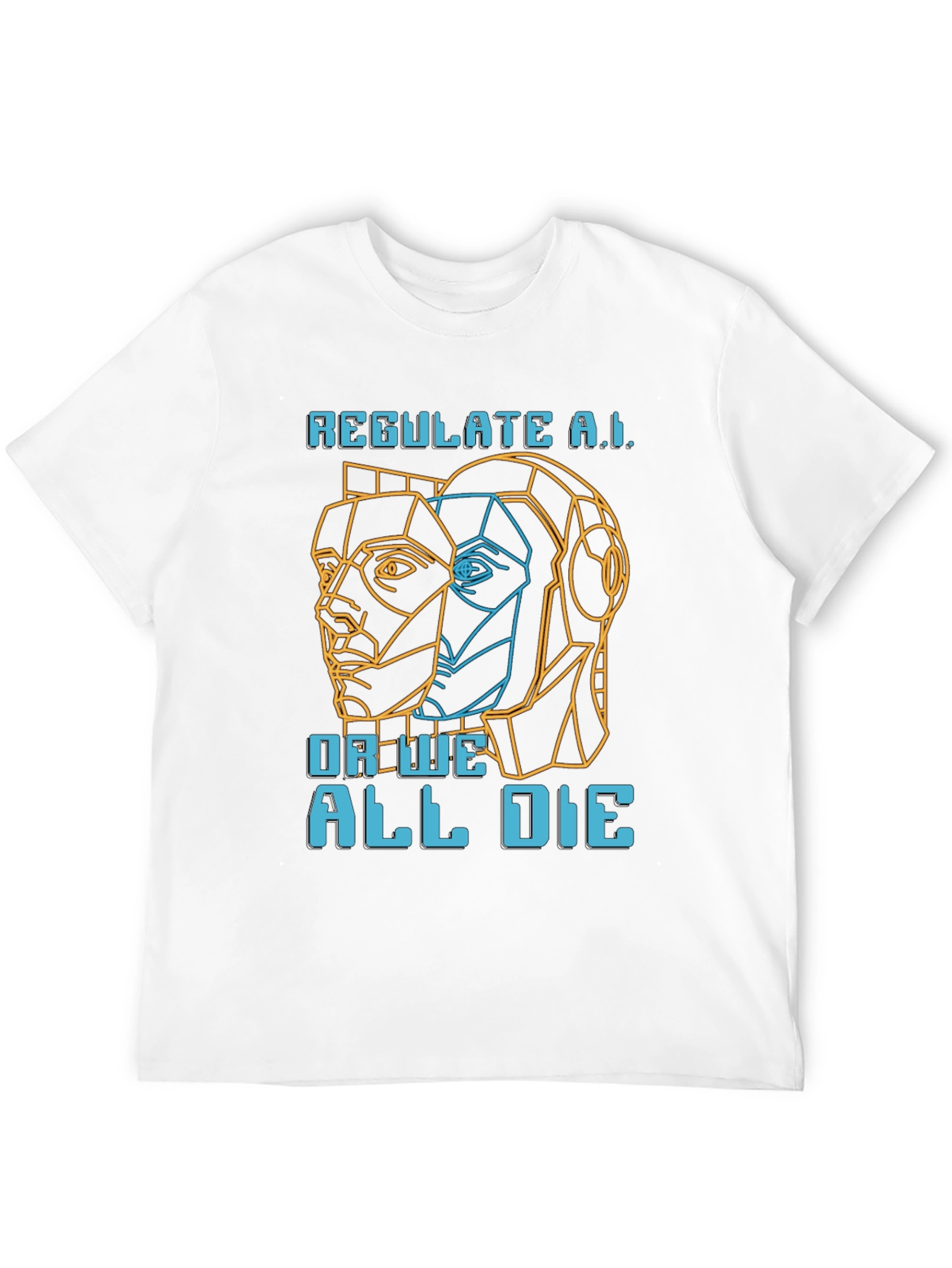 Regulate AI Graphic Tee - Black Crew Neck