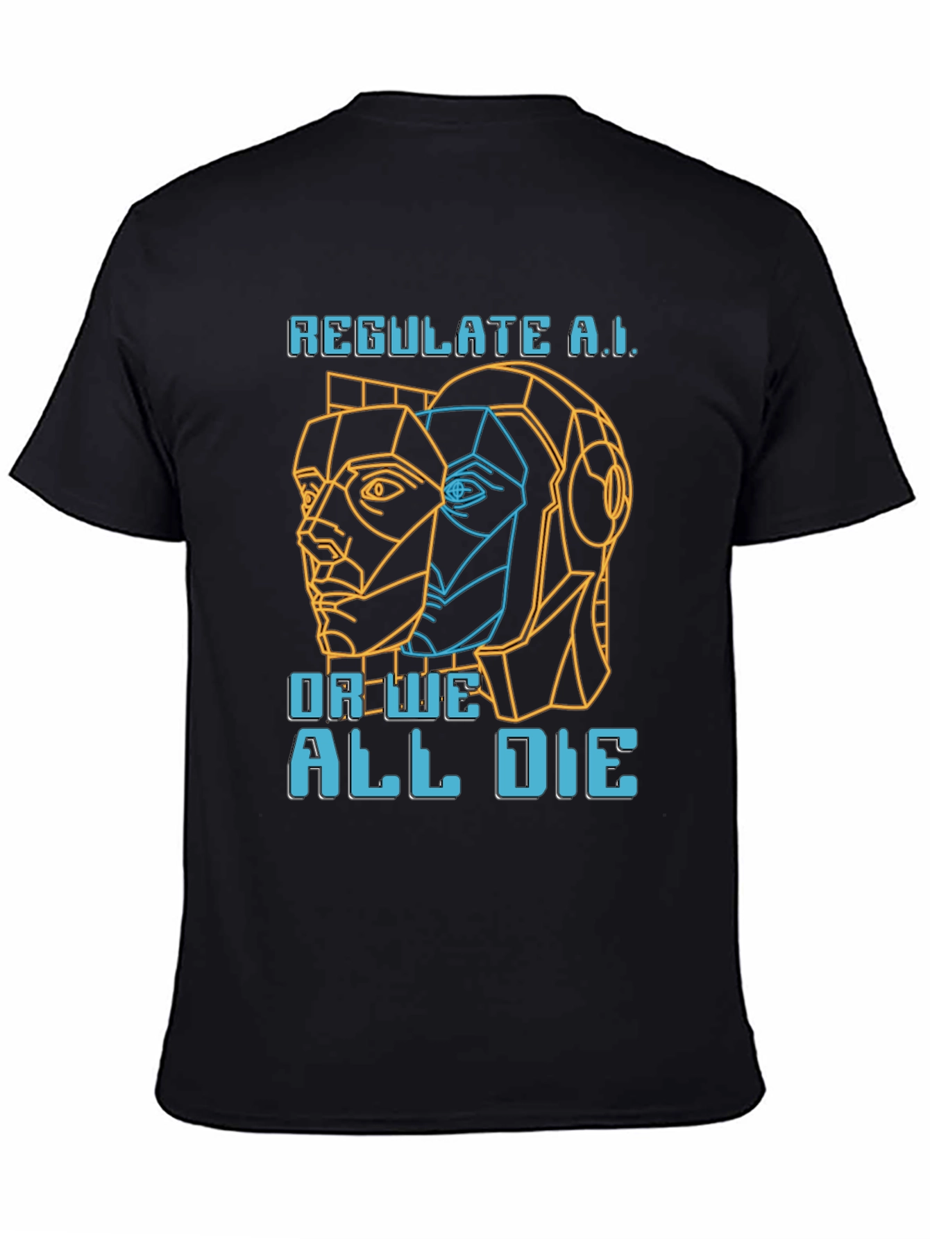 Regulate AI Graphic Tee - Black Crew Neck