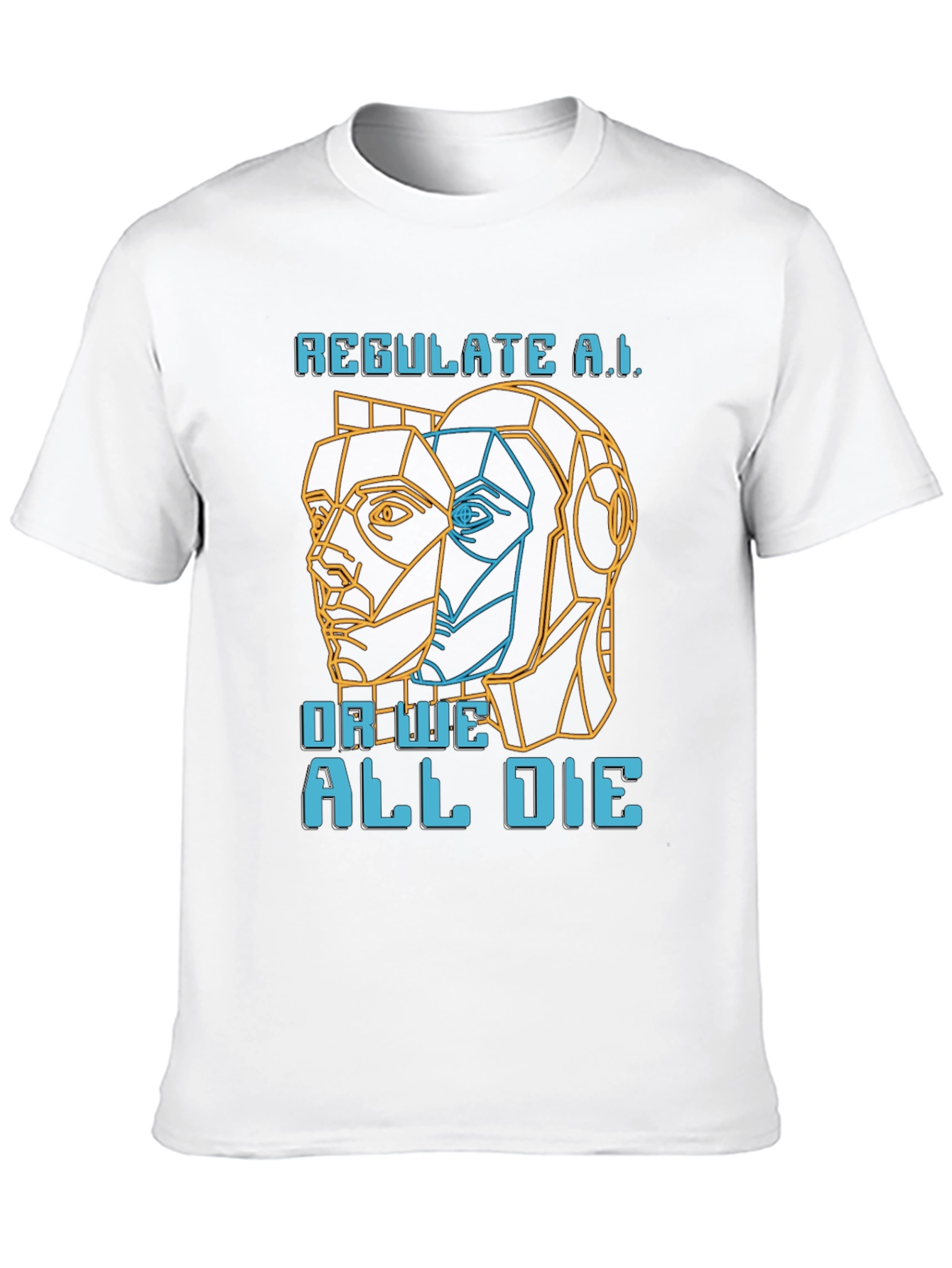 Regulate AI Graphic Tee - Black Crew Neck