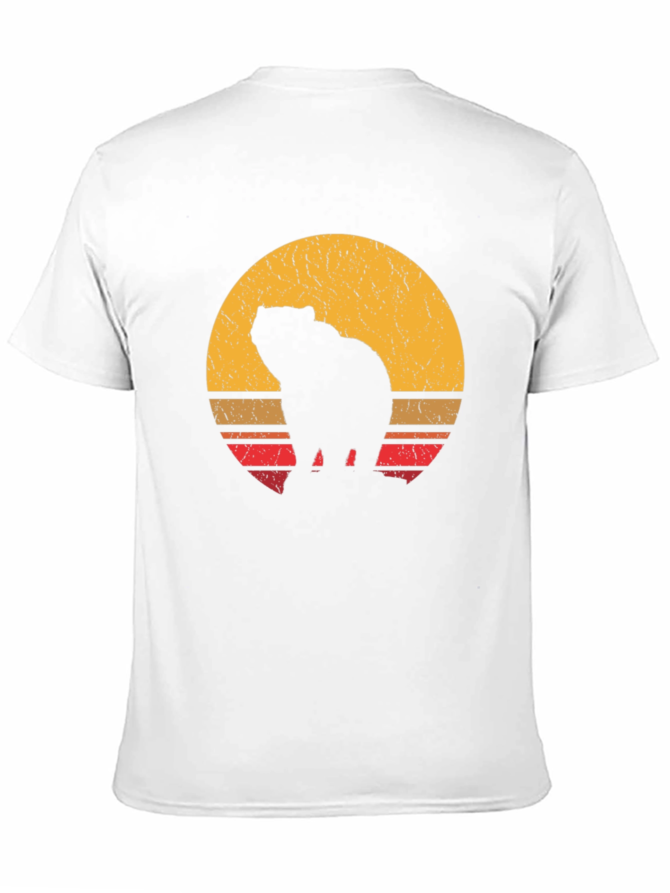 Retro Bear Silhouette Graphic T-Shirt