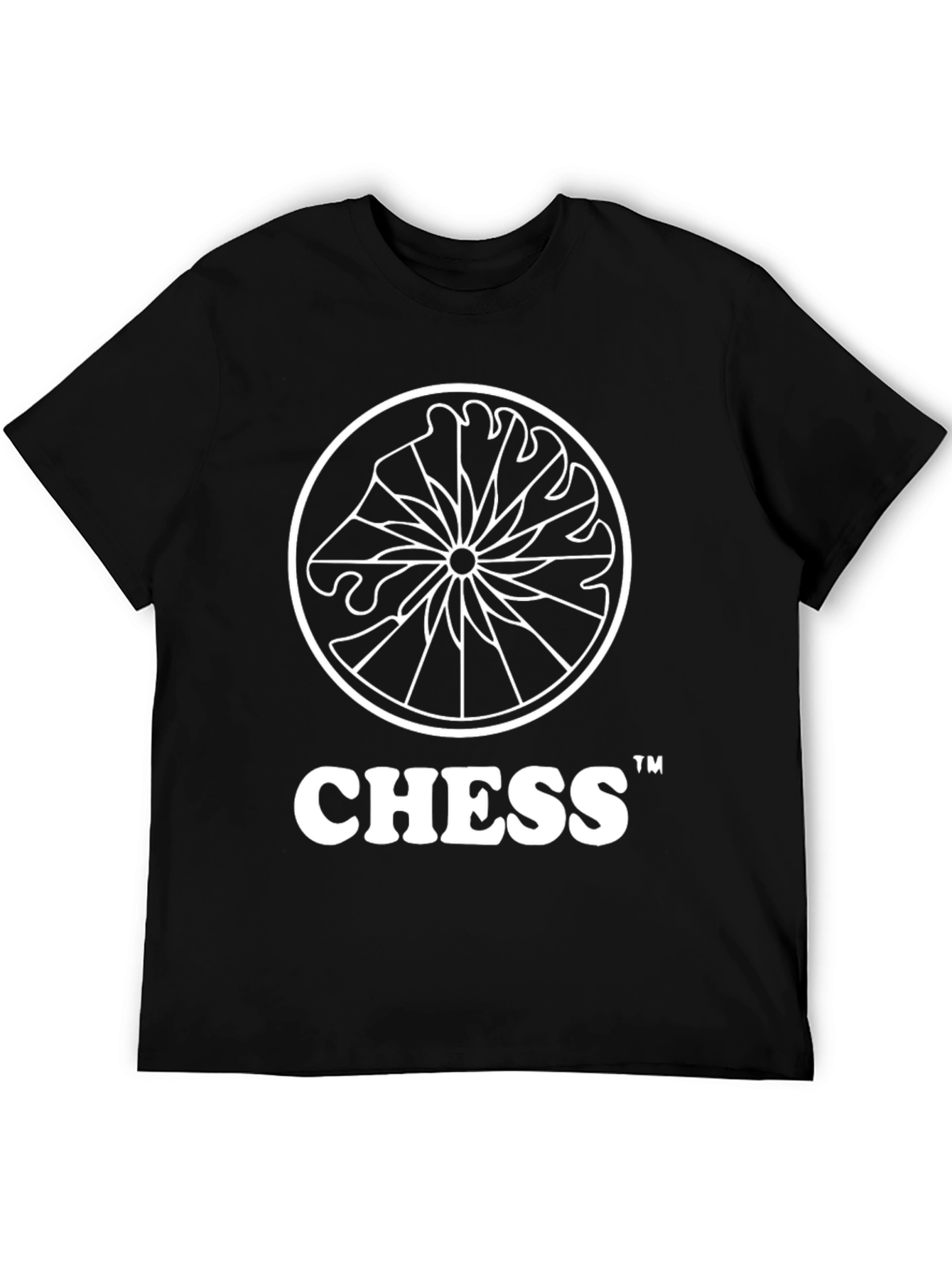 Chess Knight Graphic Tee - Black Cotton T-Shirt