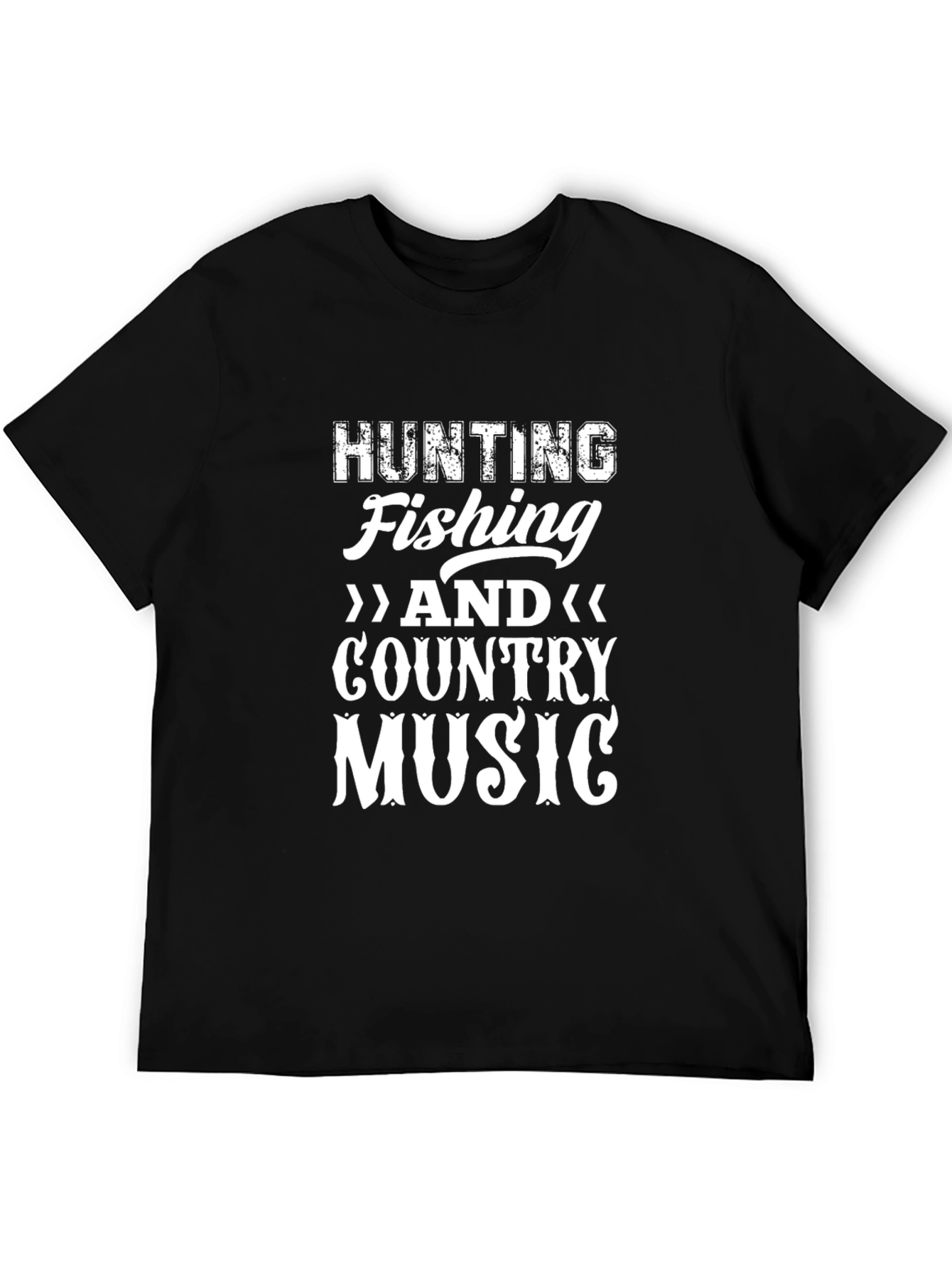 Hunting Fishing Country Music Graphic T-Shirt