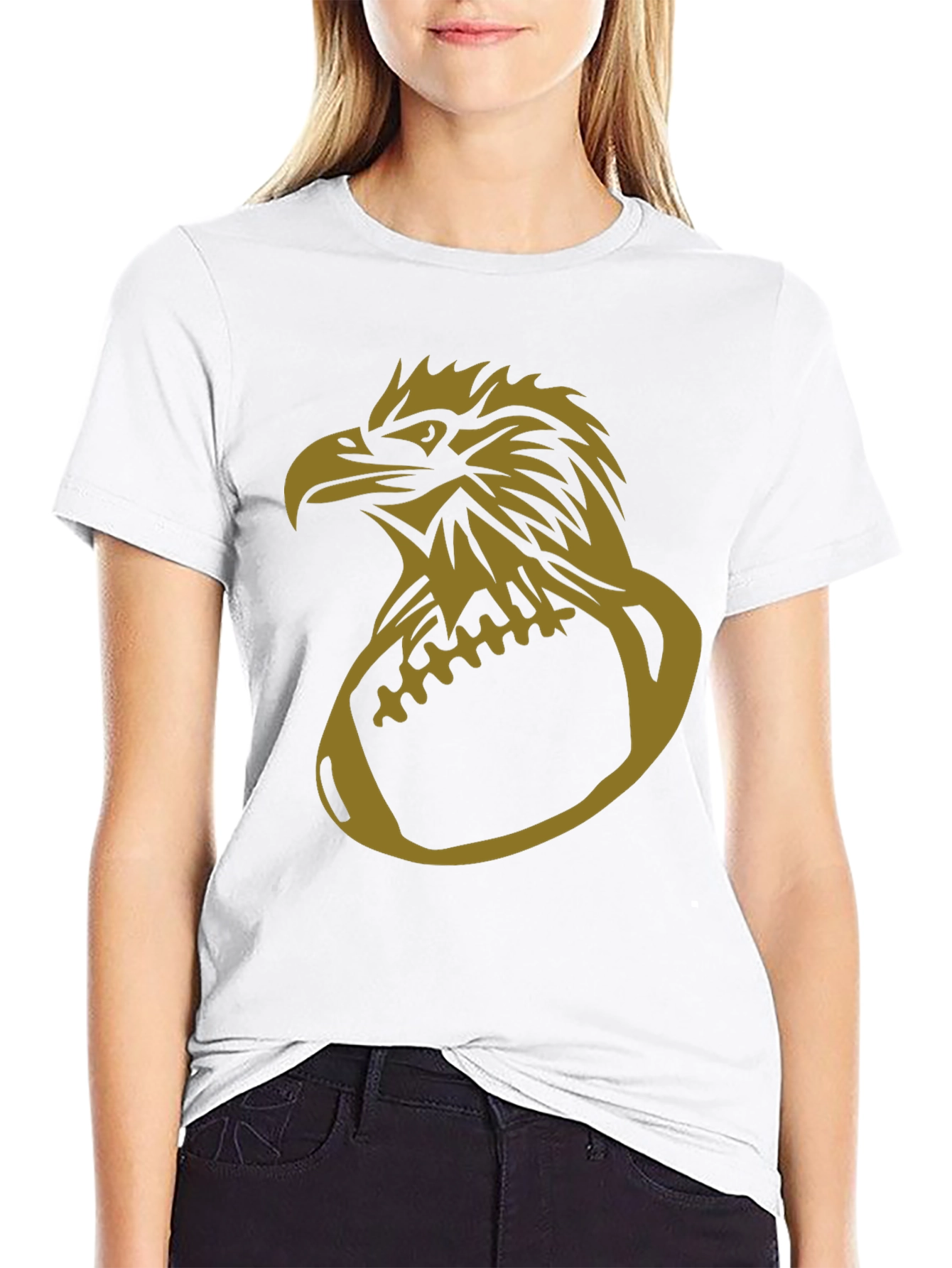 Eagle Football Graphic Tee - Black