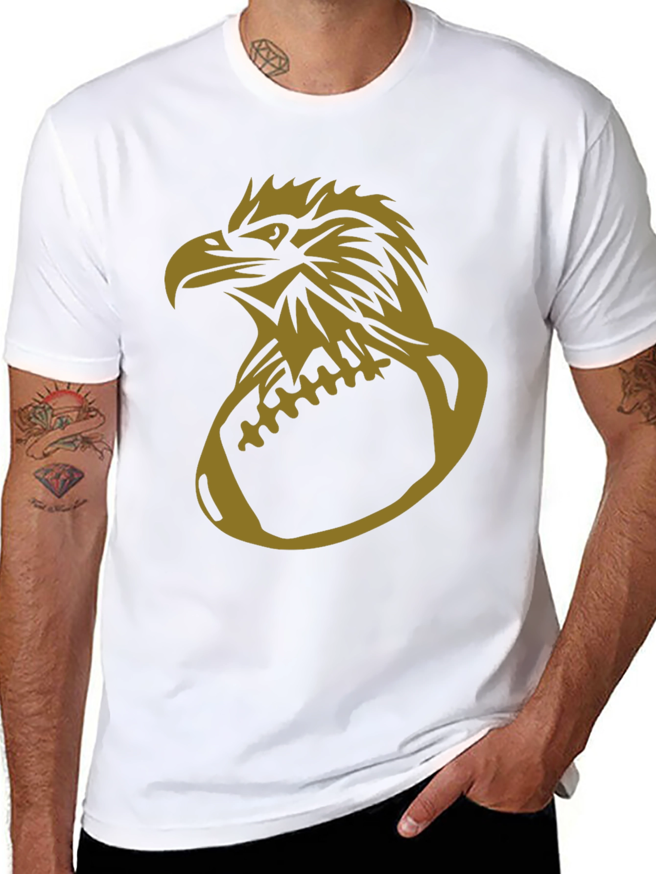 Eagle Football Graphic Tee - Black