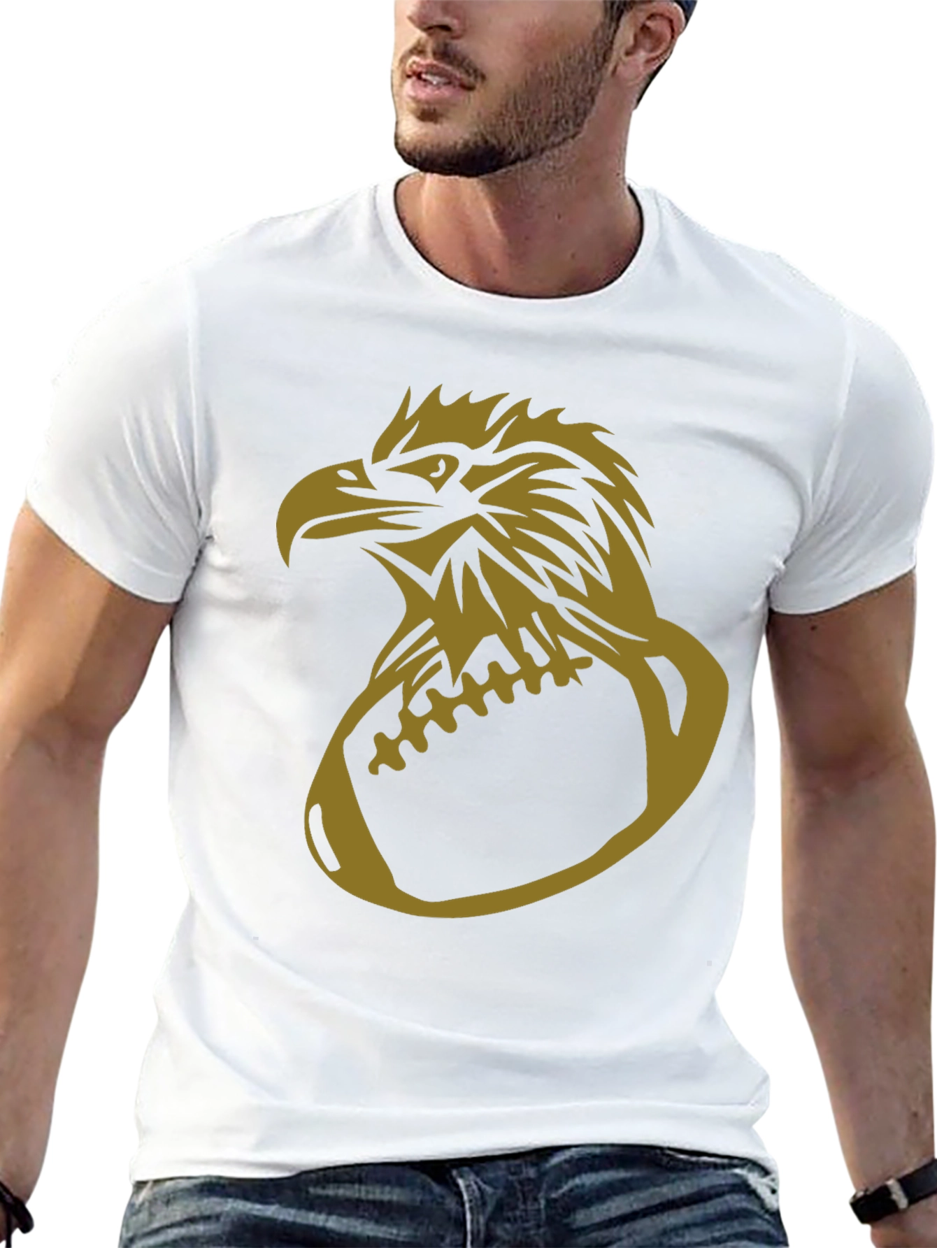 Eagle Football Graphic Tee - Black