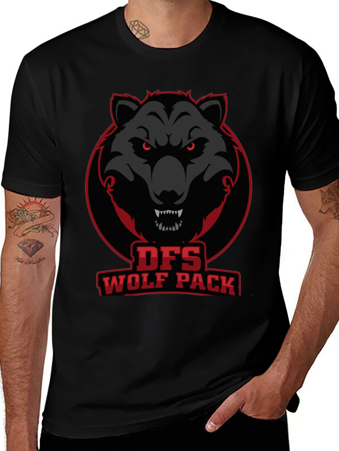DFS Wolf Pack Graphic T-Shirt - Black