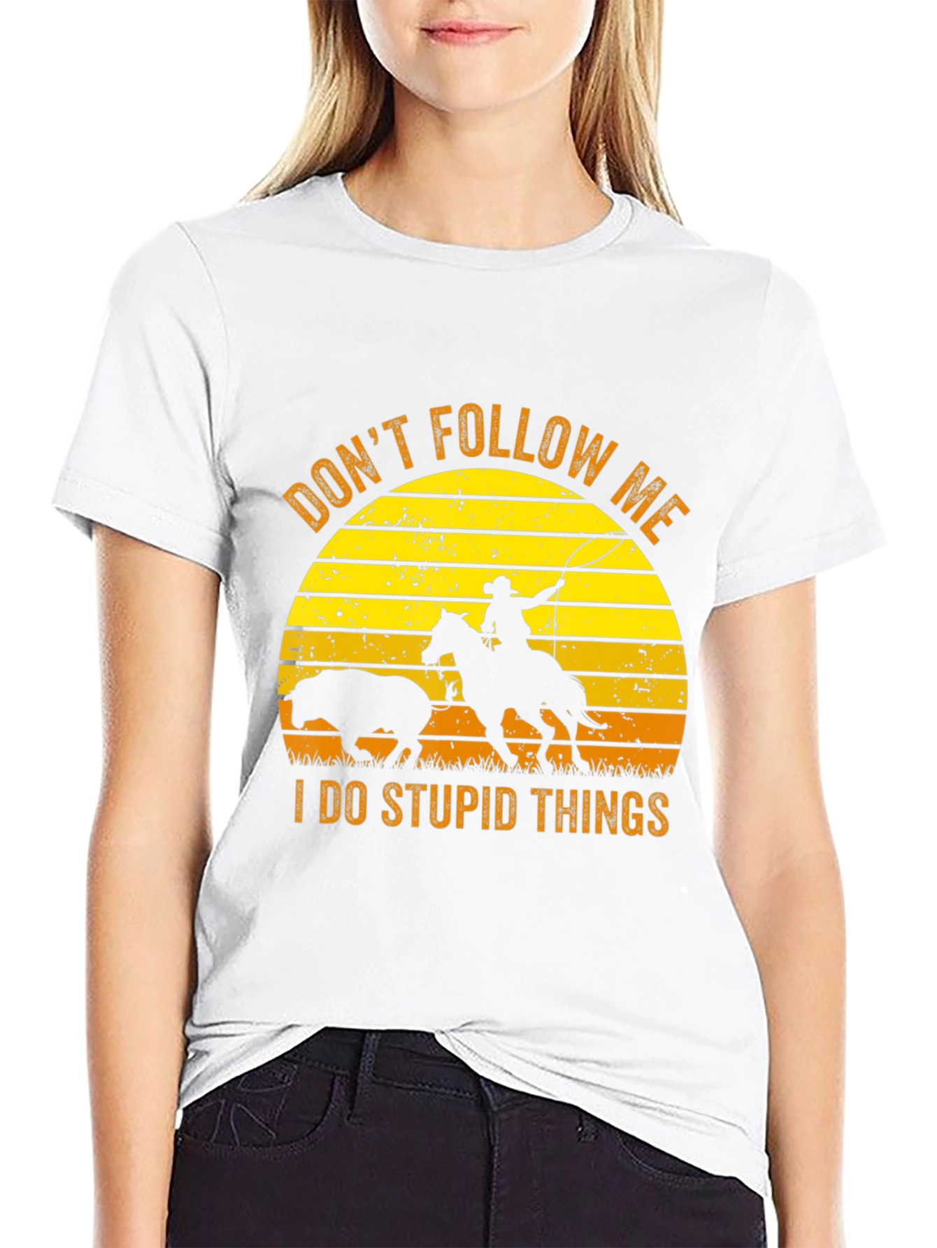 Dont Follow Me Black Graphic Tee