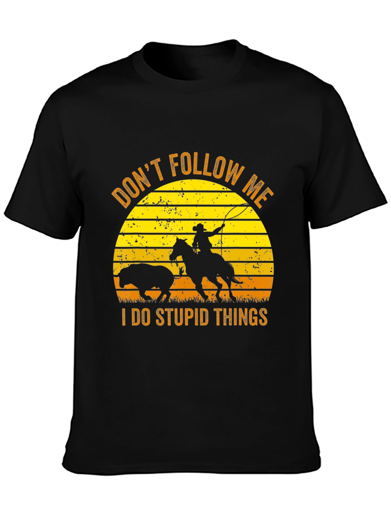 Dont Follow Me Black Graphic Tee