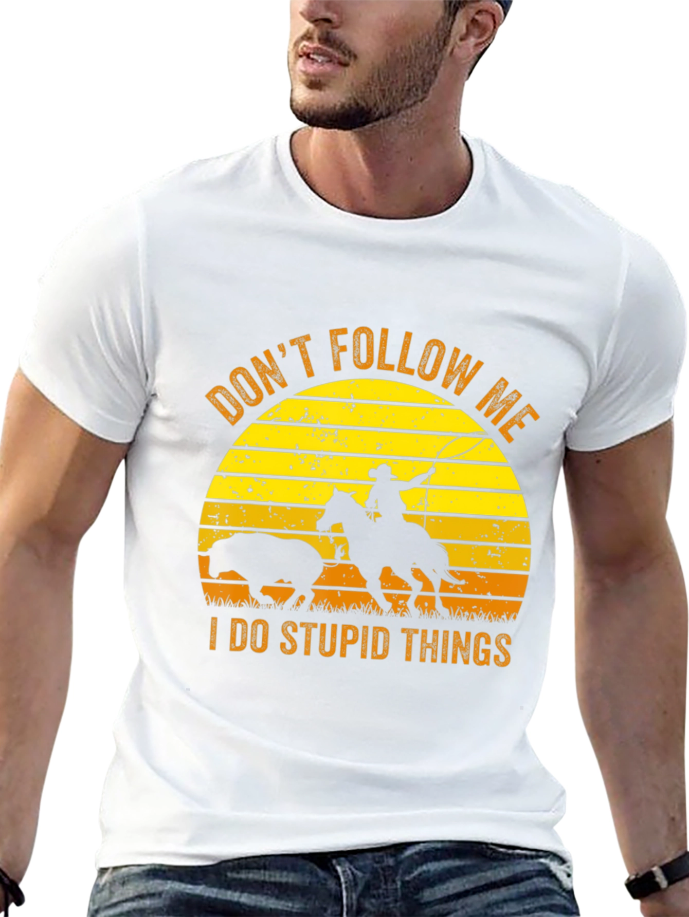 Dont Follow Me Black Graphic Tee