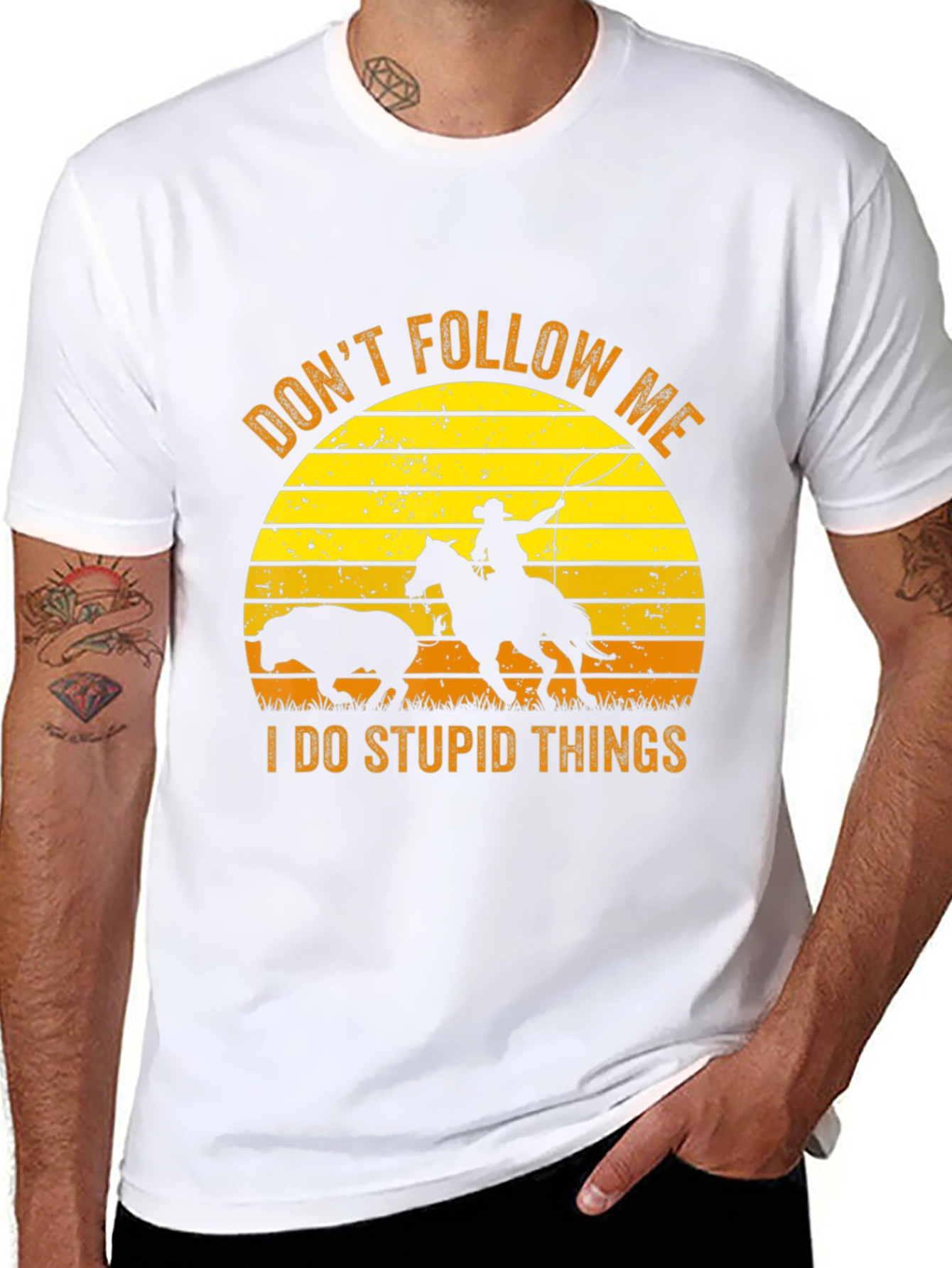 Dont Follow Me Black Graphic Tee