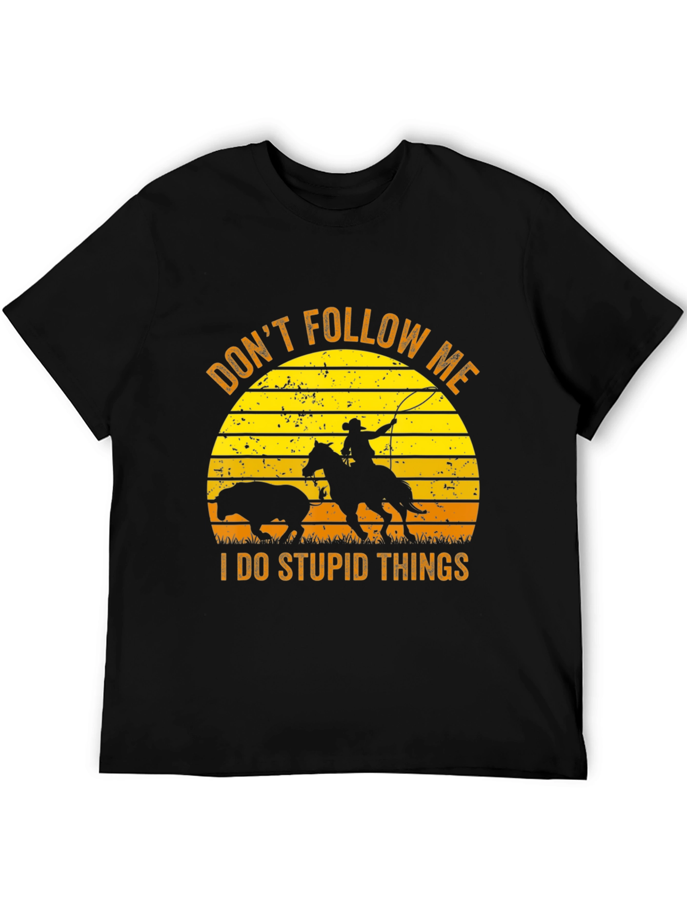 Dont Follow Me Black Graphic Tee