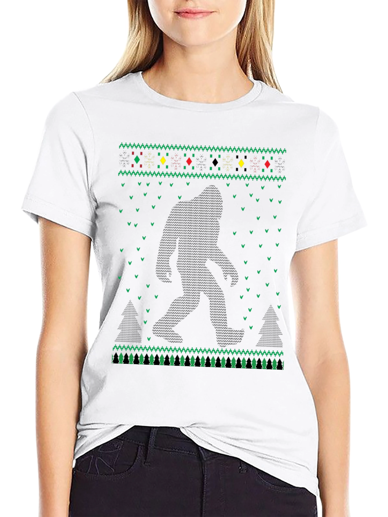 Bigfoot Ugly Christmas Sweater T-Shirt